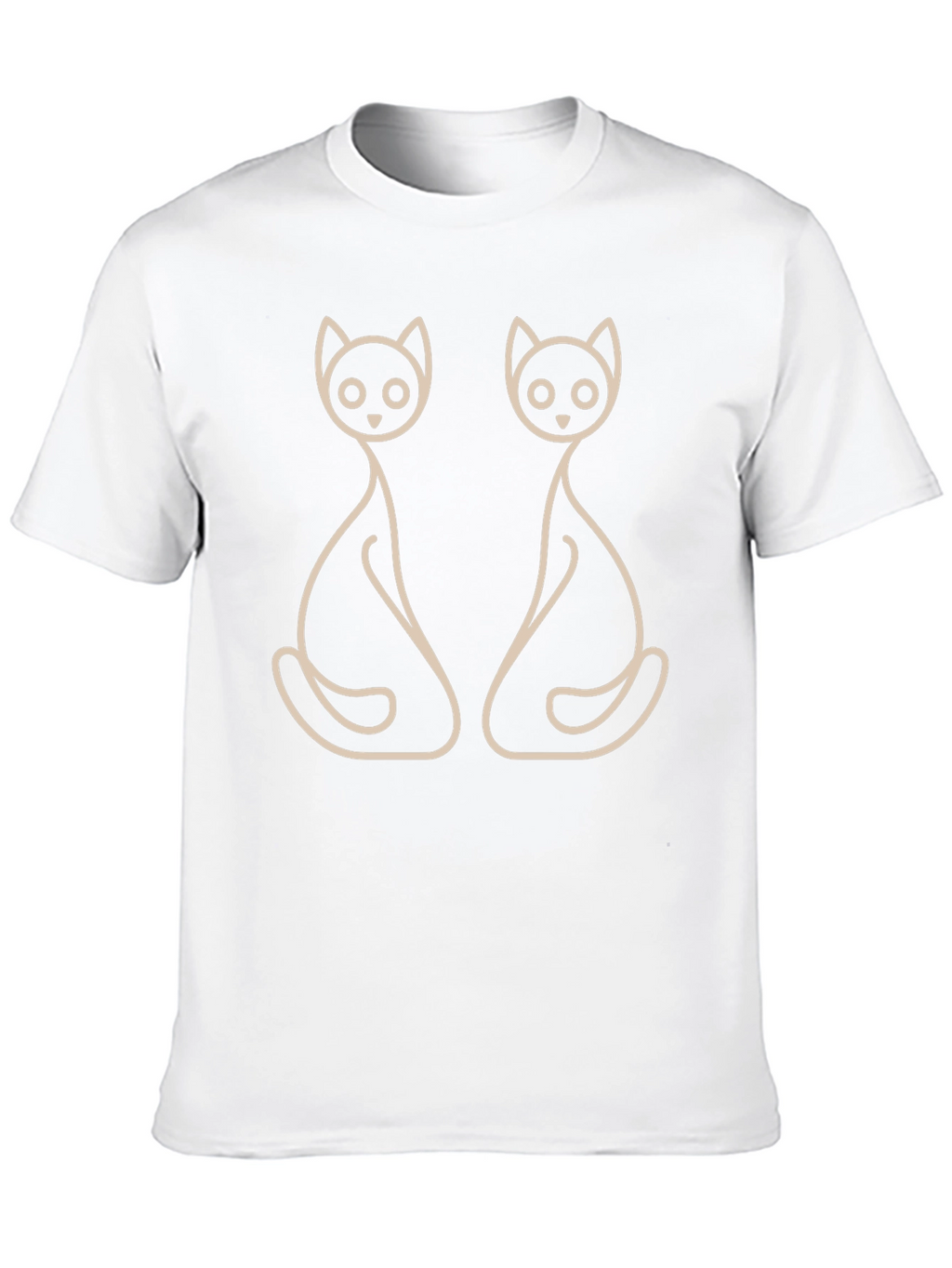 Minimalist Cat Lover T-Shirt - Black