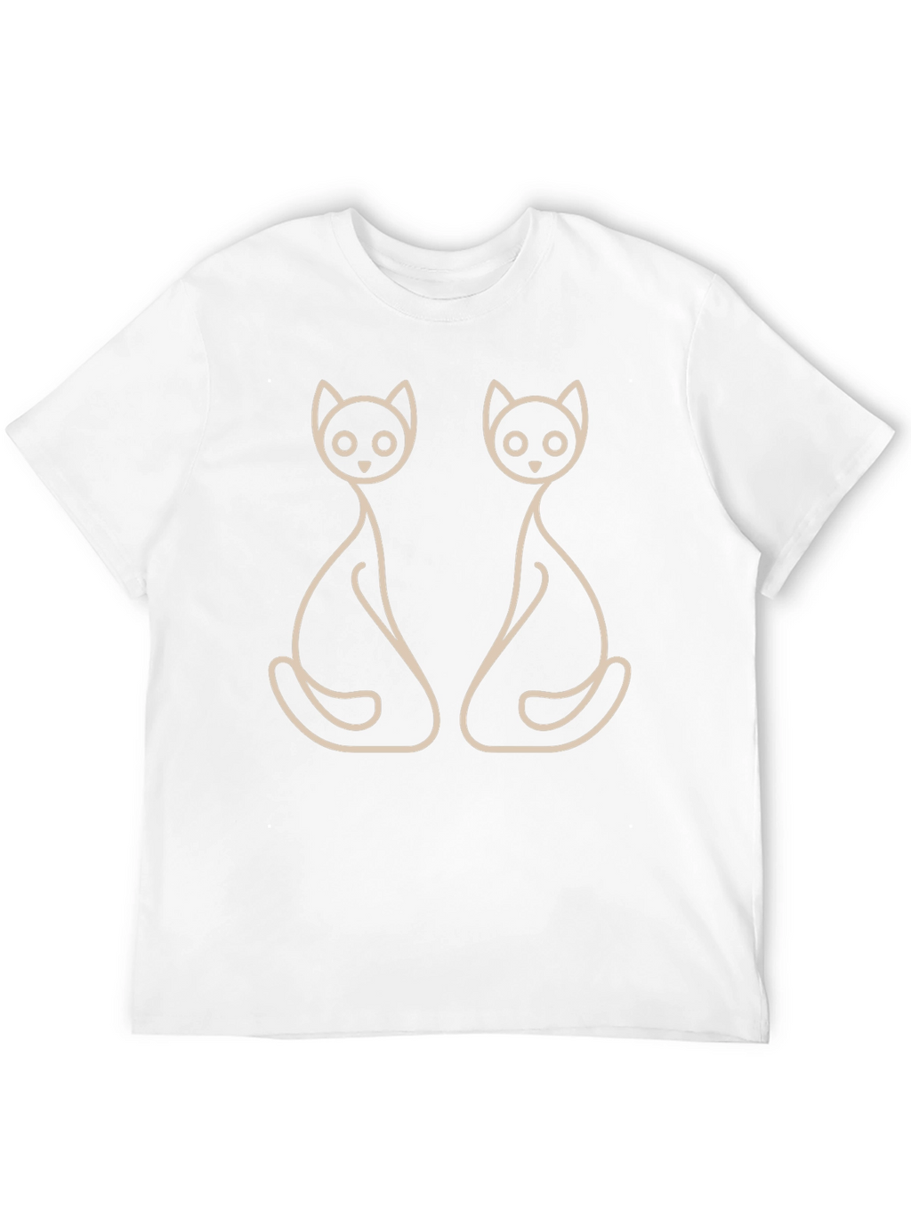 Minimalist Cat Lover T-Shirt - Black