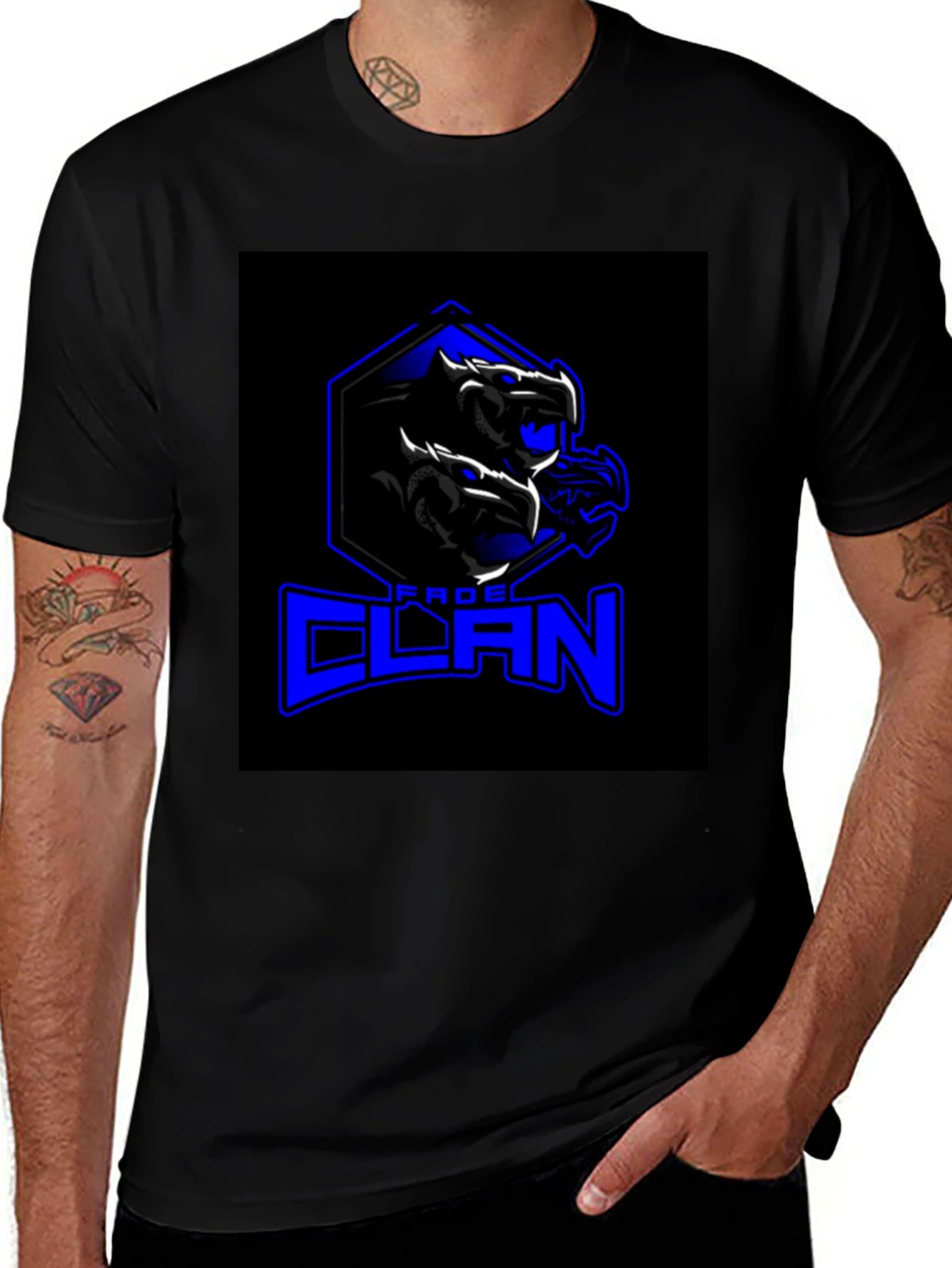Black FROG CLAN Dragon Graphic T-Shirt