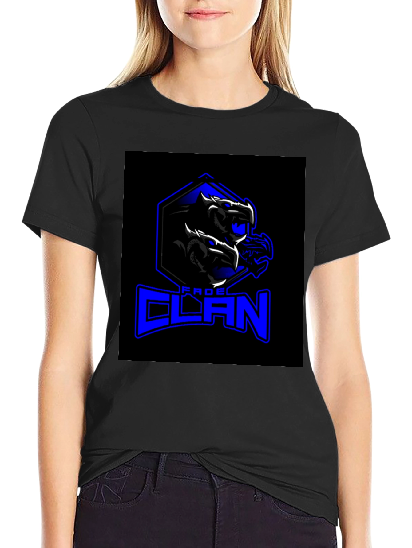 Black FROG CLAN Dragon Graphic T-Shirt