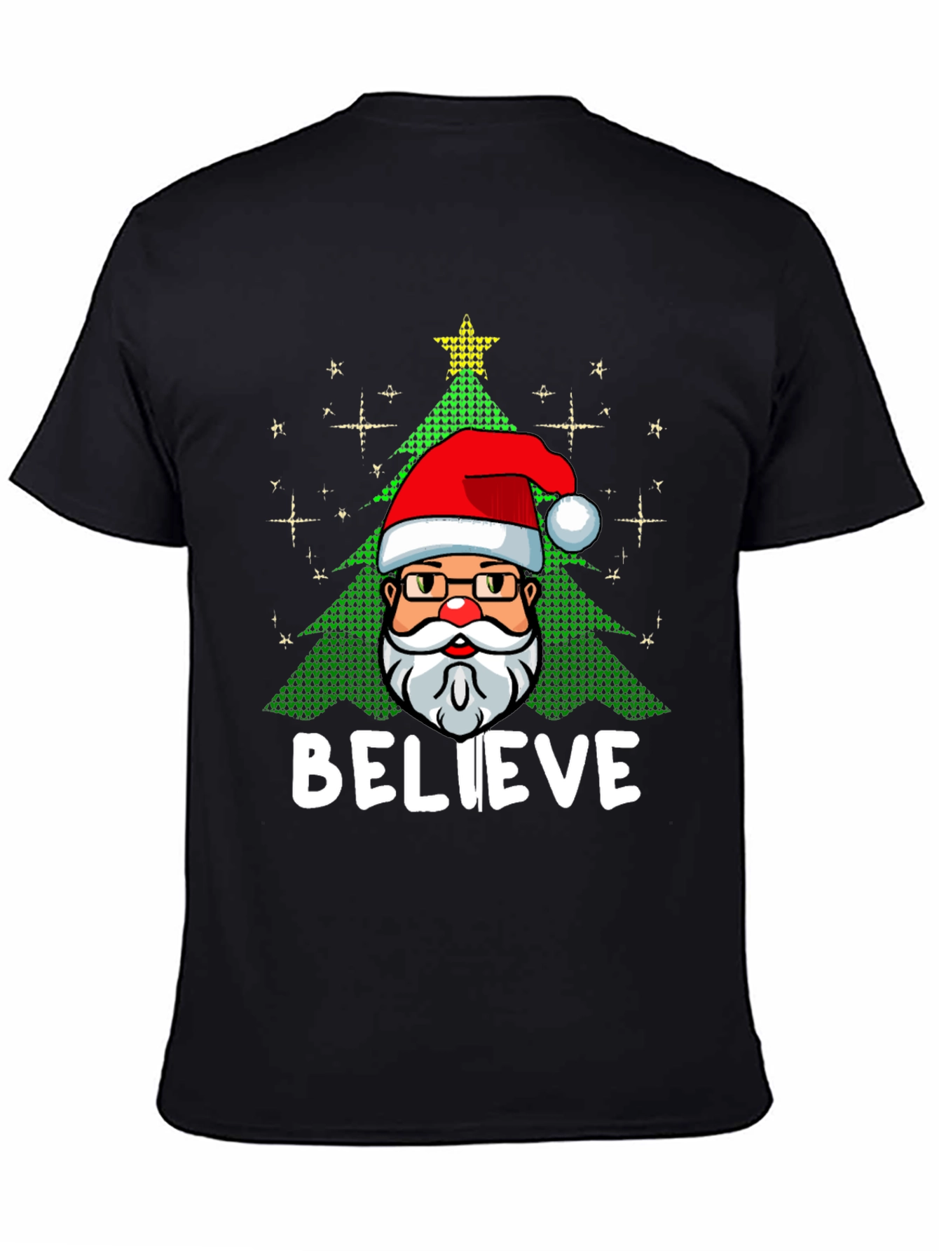 Believe Santa Christmas Graphic Tee