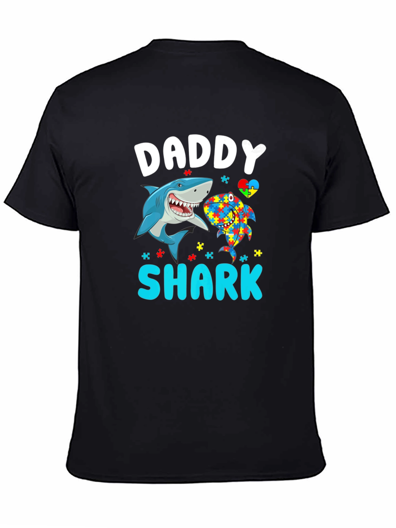 Daddy Shark Autism Awareness T-Shirt