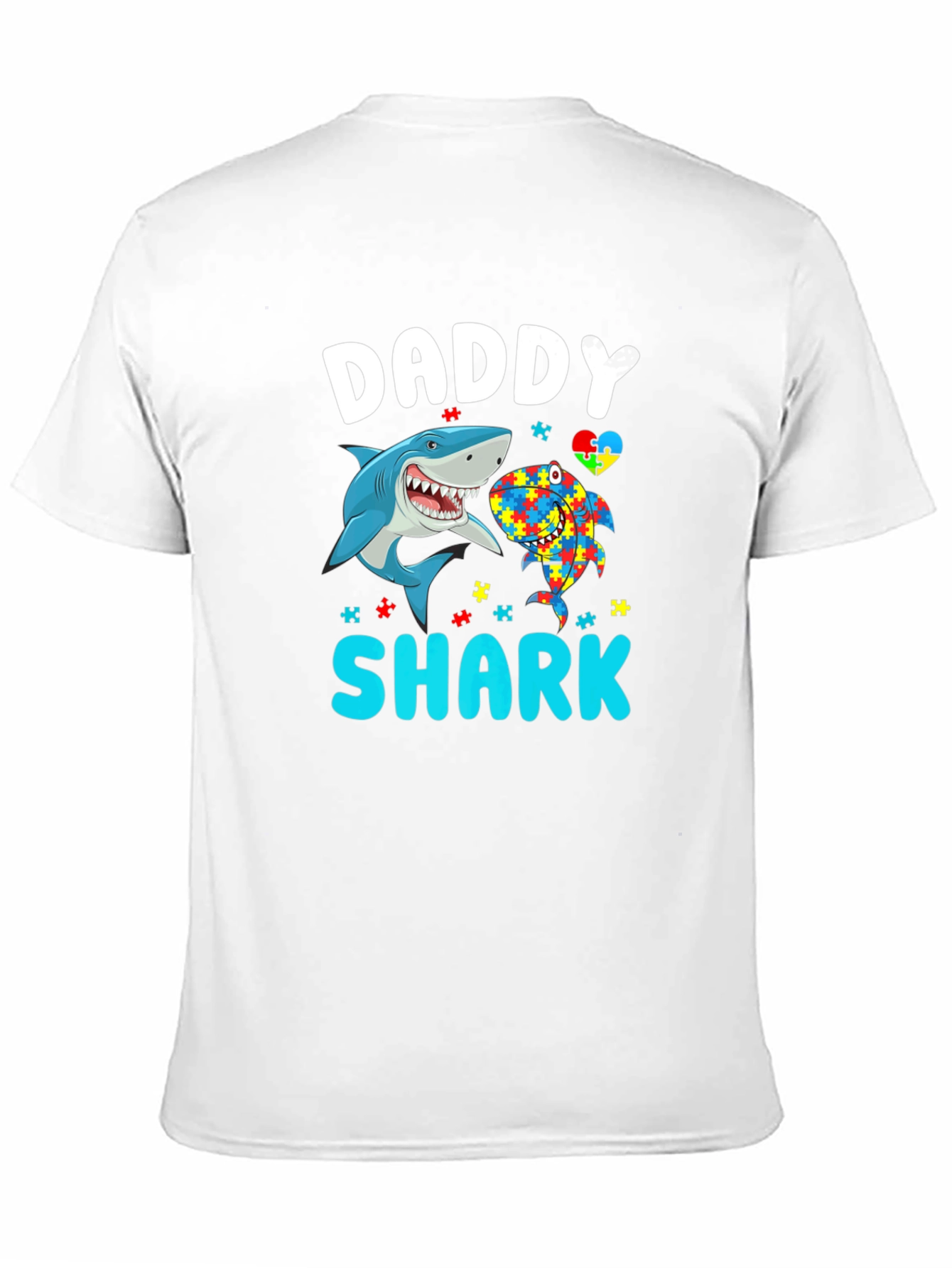 Daddy Shark Autism Awareness T-Shirt