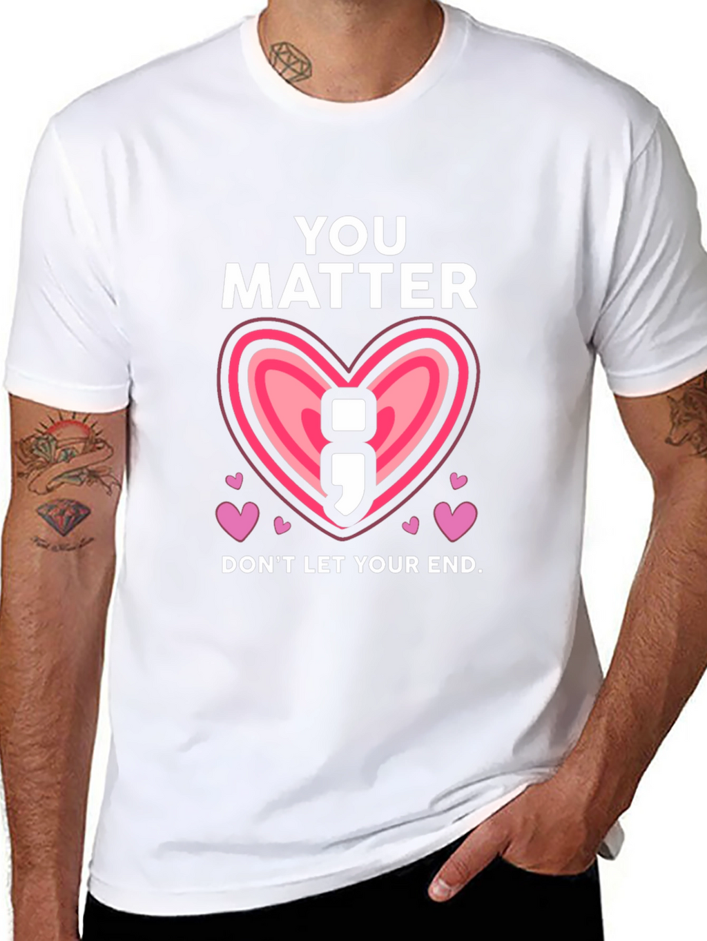 You Matter Semicolon Heart Graphic Tee