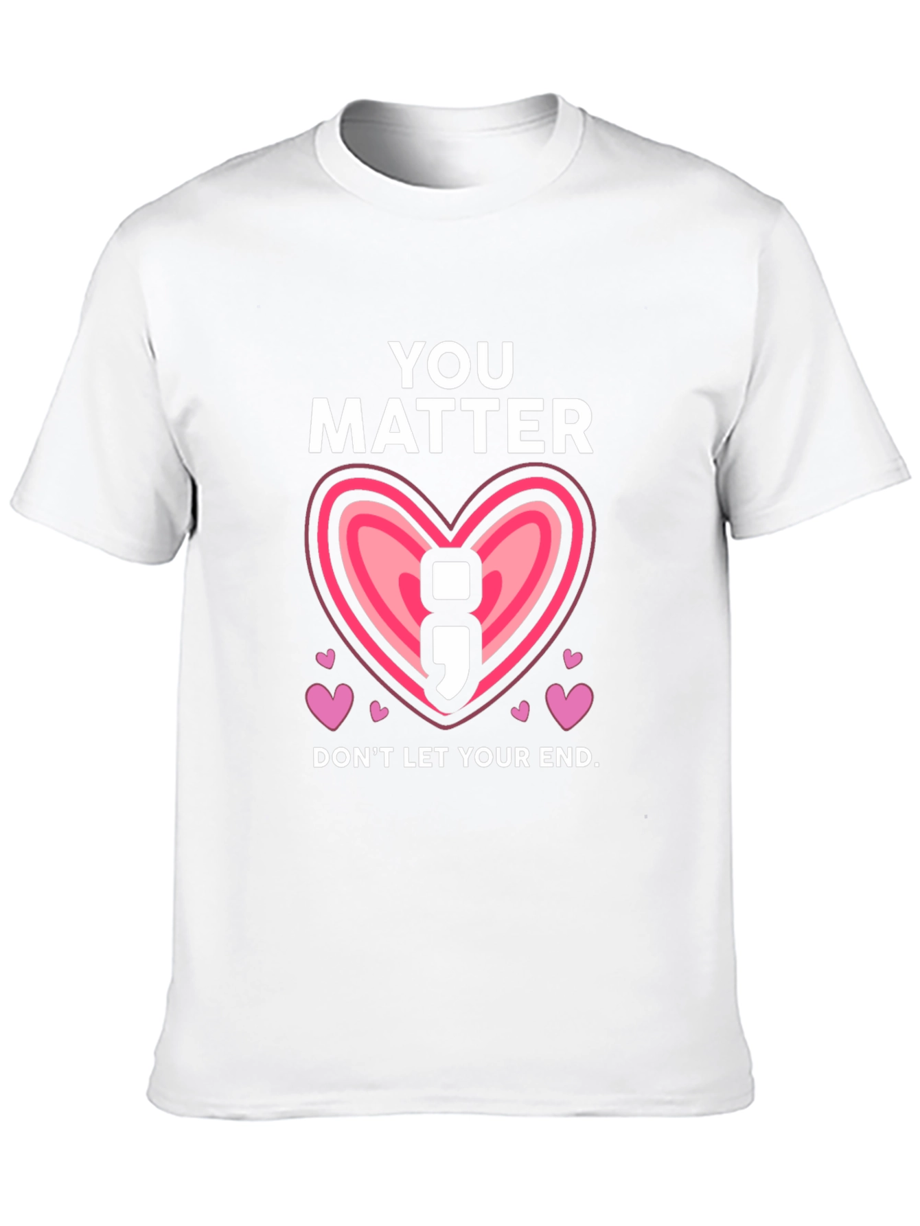 You Matter Semicolon Heart Graphic Tee