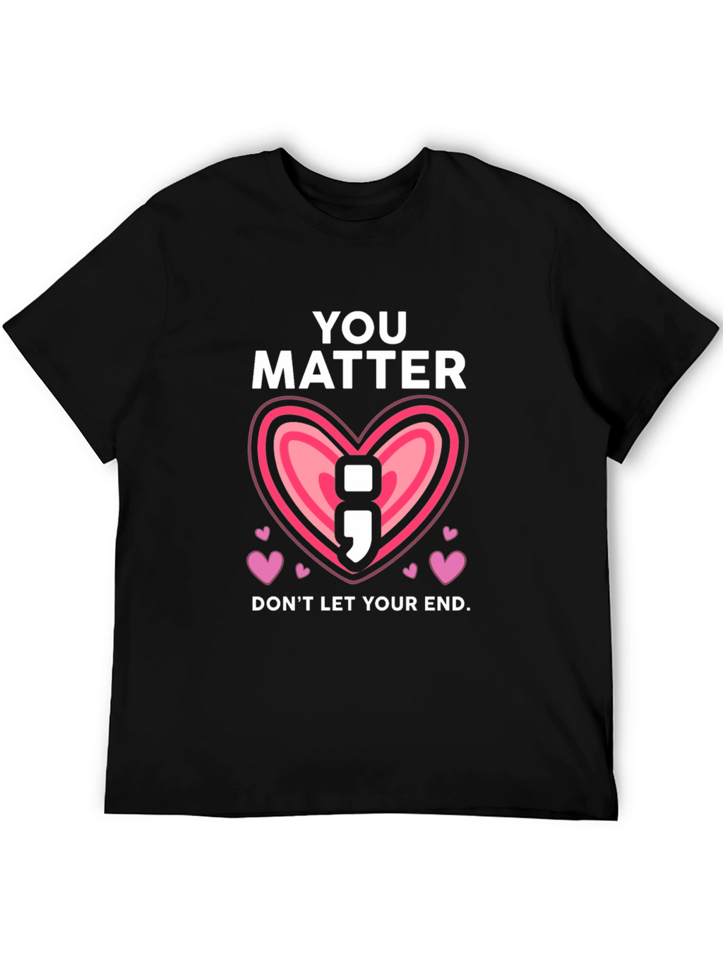 You Matter Semicolon Heart Graphic Tee