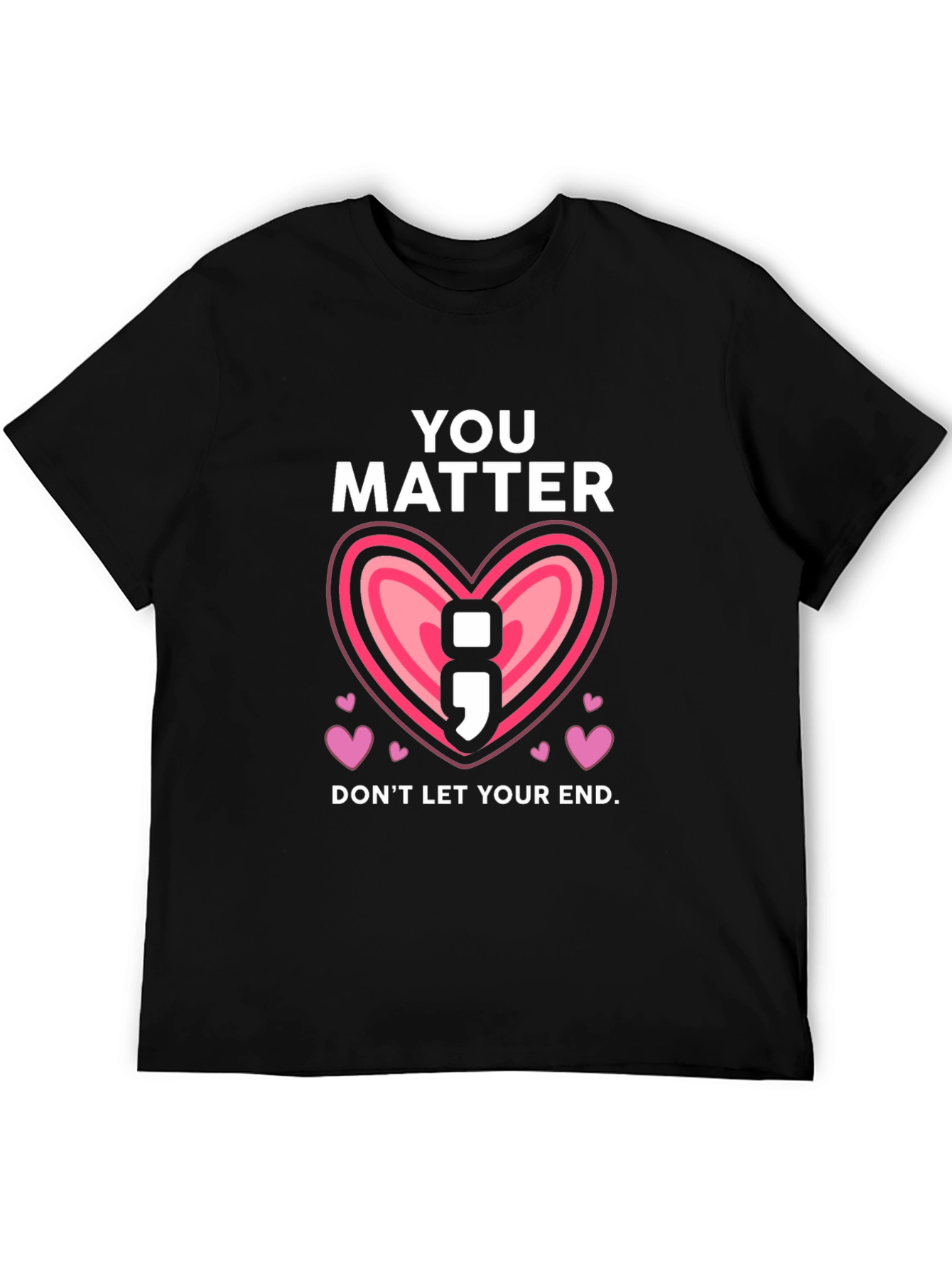 You Matter Semicolon Heart Graphic Tee