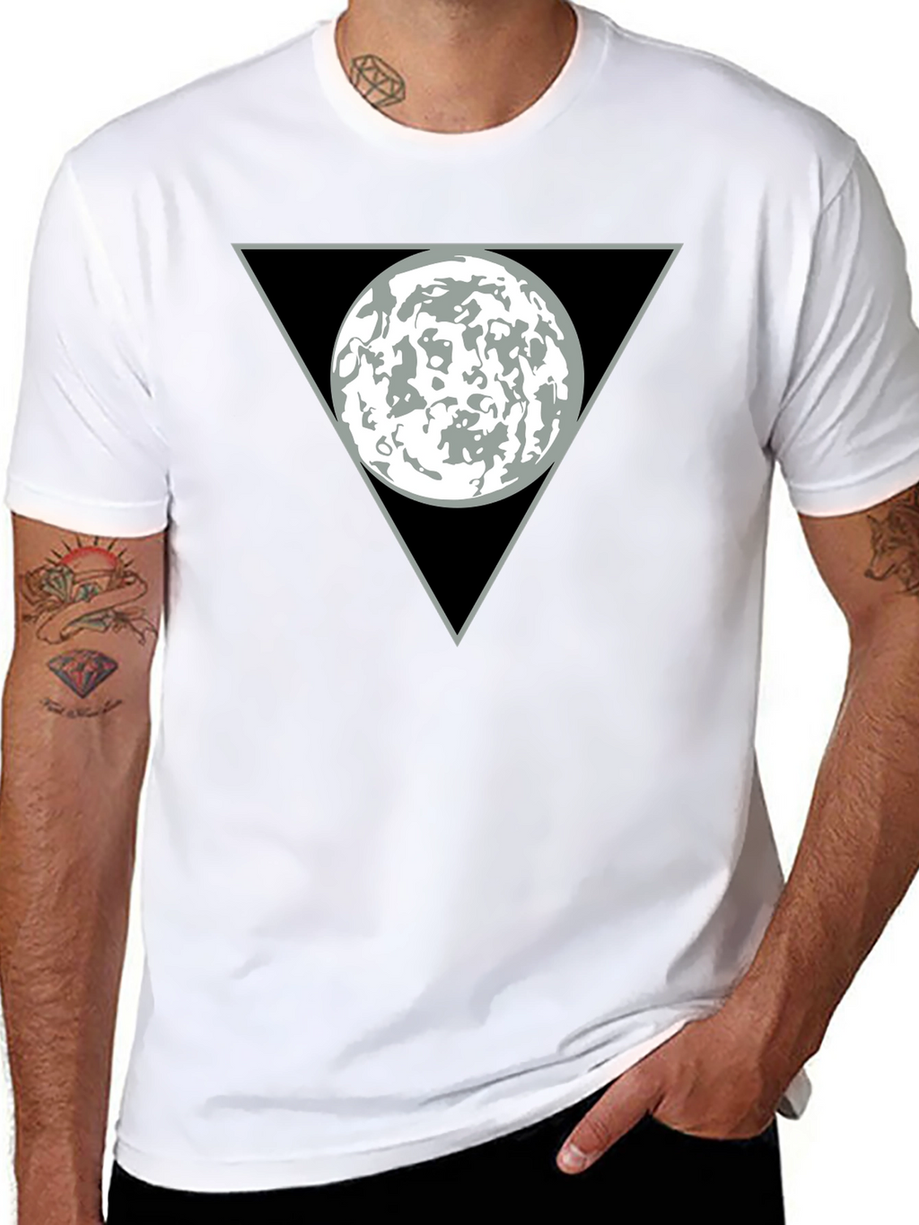 Abstract Graphic T-Shirt - Circle in Triangle