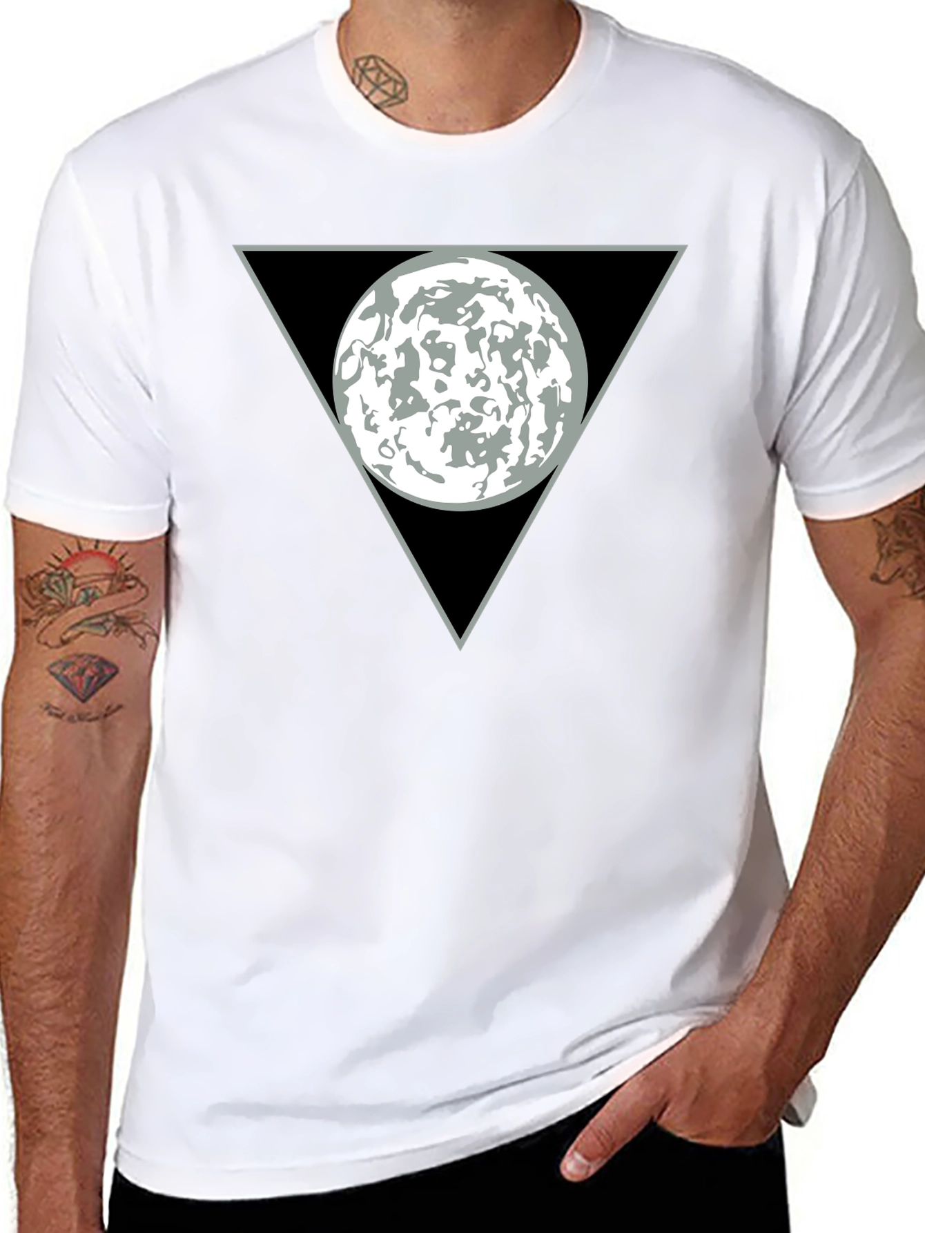 Abstract Graphic T-Shirt - Circle in Triangle
