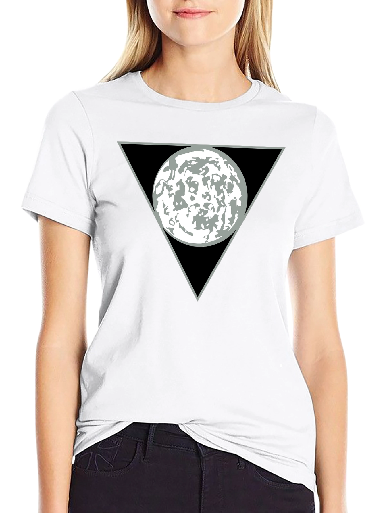 Abstract Graphic T-Shirt - Circle in Triangle
