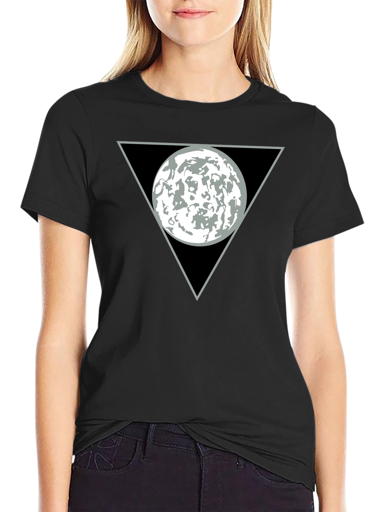 Abstract Graphic T-Shirt - Circle in Triangle