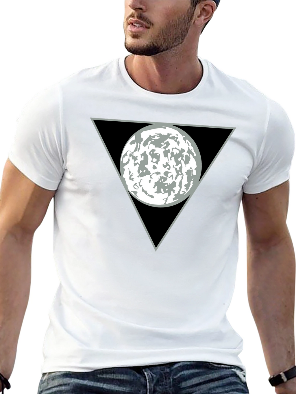 Abstract Graphic T-Shirt - Circle in Triangle