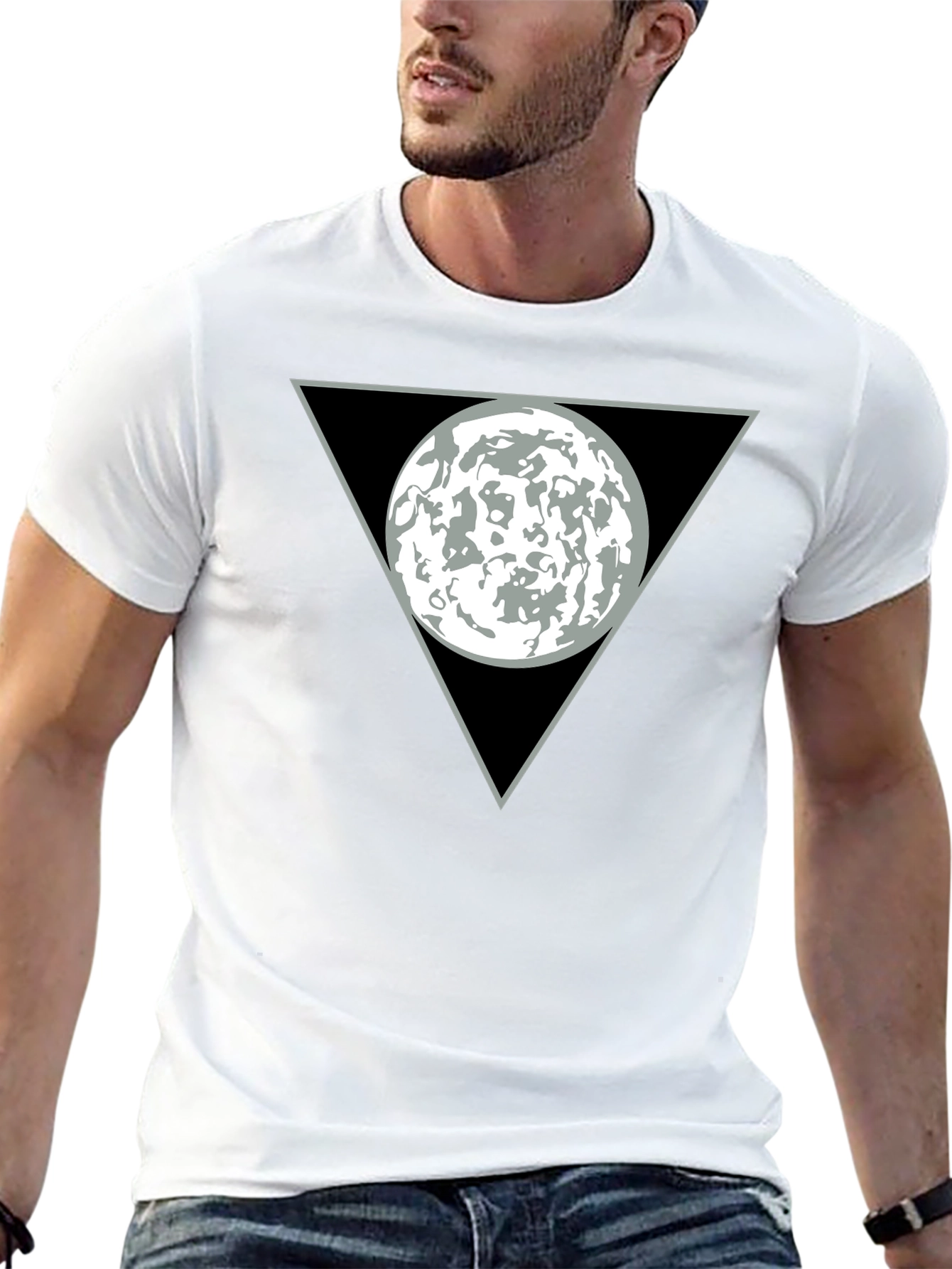 Abstract Graphic T-Shirt - Circle in Triangle