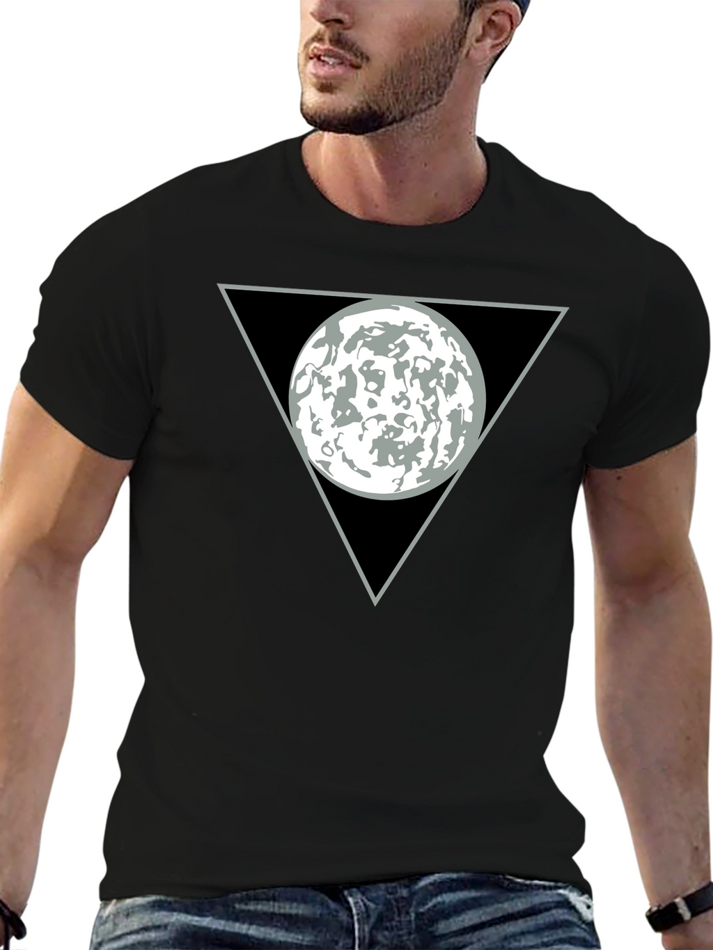 Abstract Graphic T-Shirt - Circle in Triangle