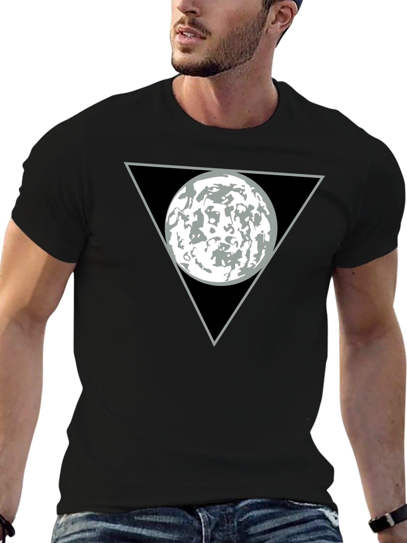 Abstract Graphic T-Shirt - Circle in Triangle