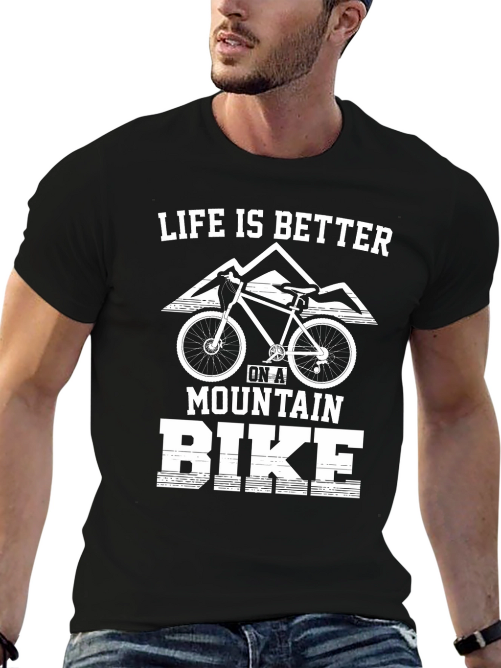 Life Is Better Mountain Bike Graphic T-Shirt