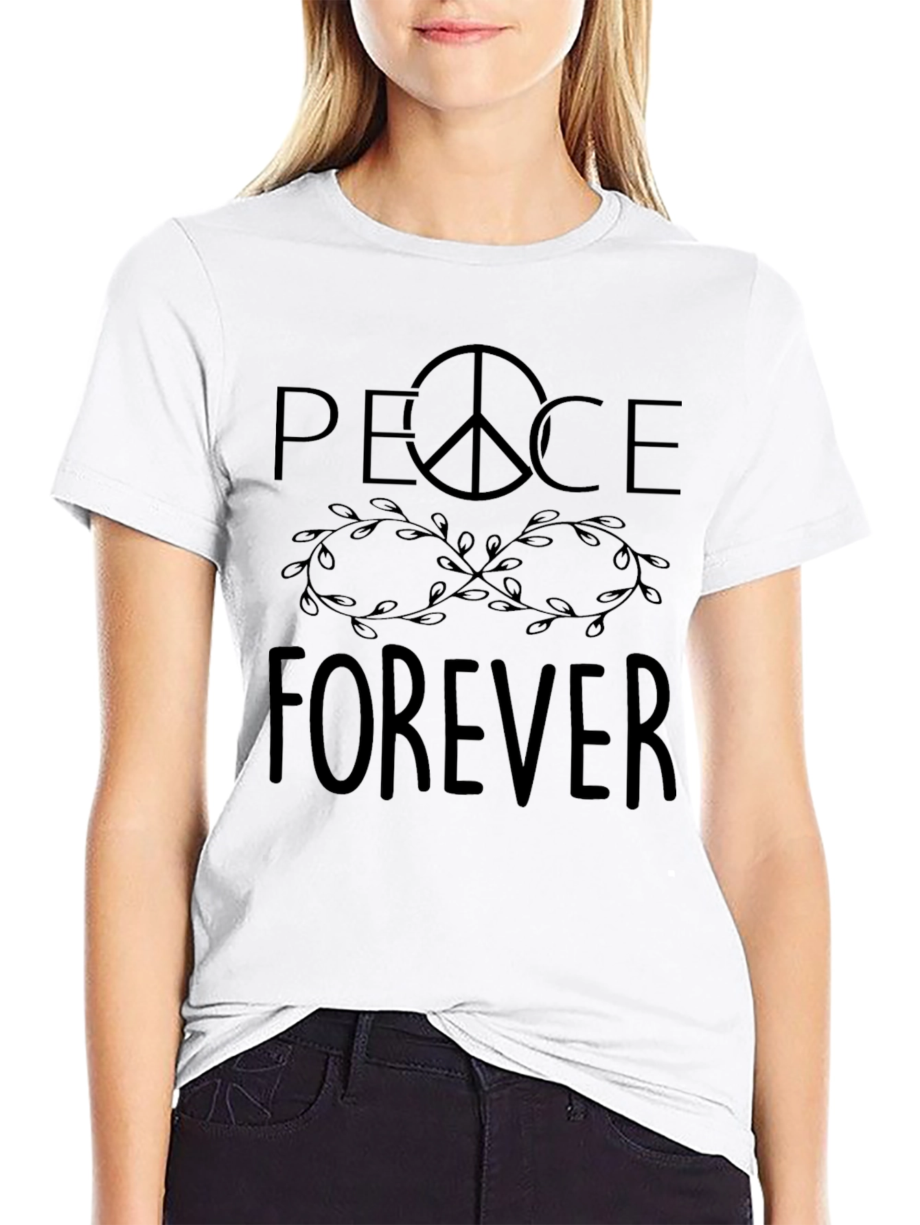 Peace Forever Graphic Tee - Unisex Black T-Shirt