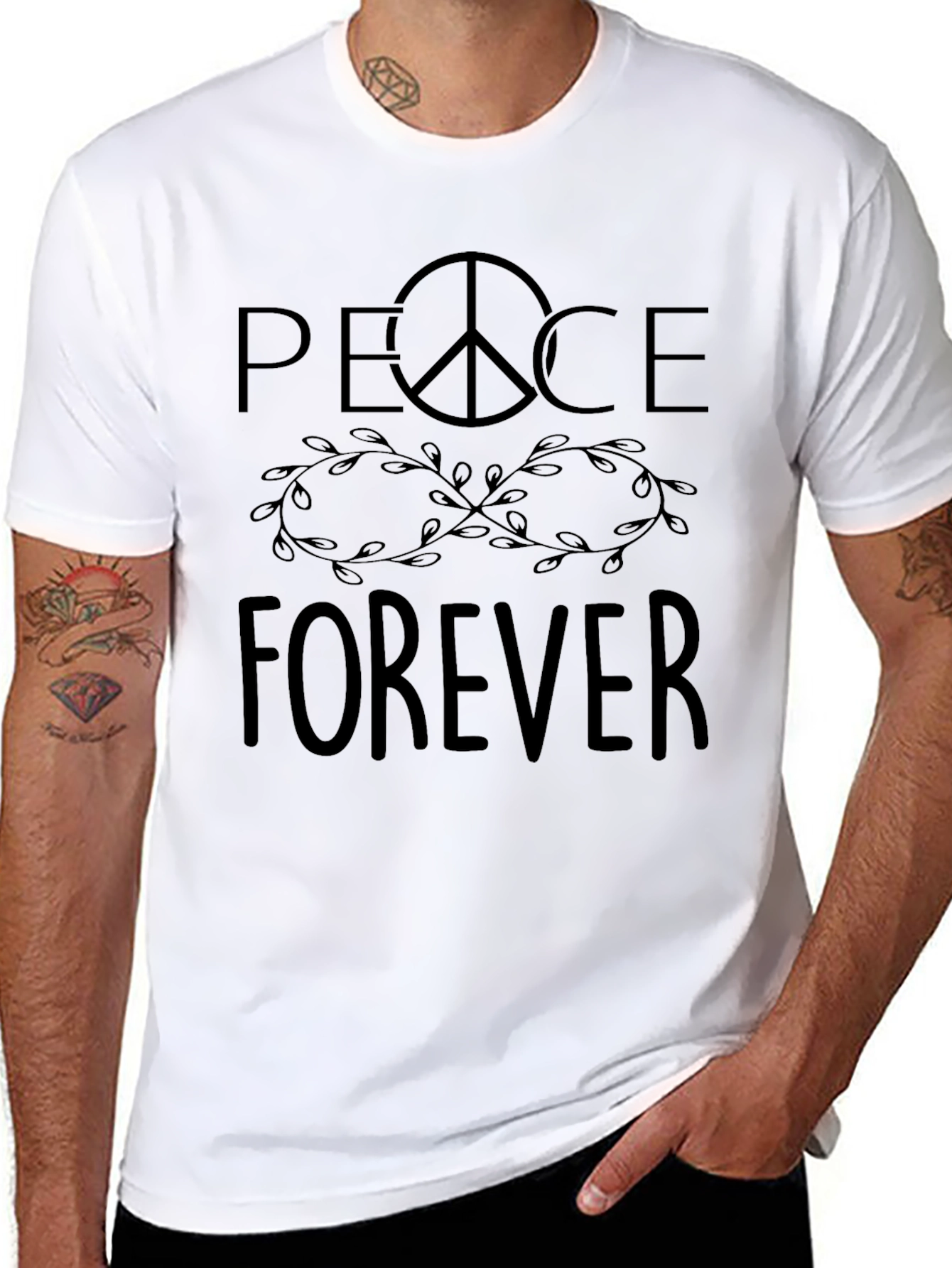 Peace Forever Graphic Tee - Unisex Black T-Shirt
