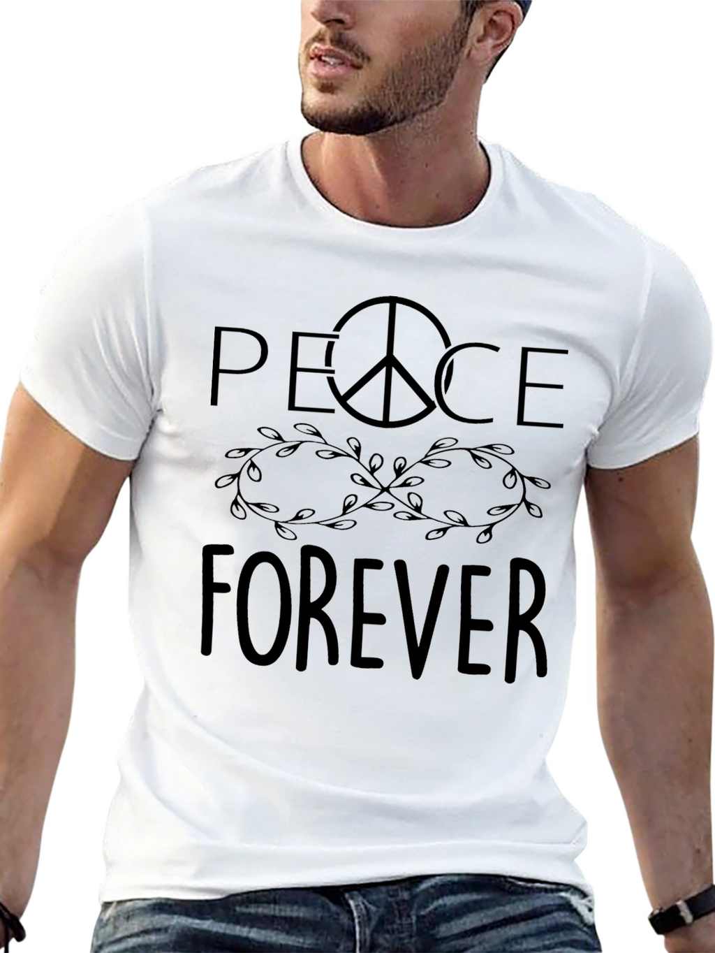 Peace Forever Graphic Tee - Unisex Black T-Shirt