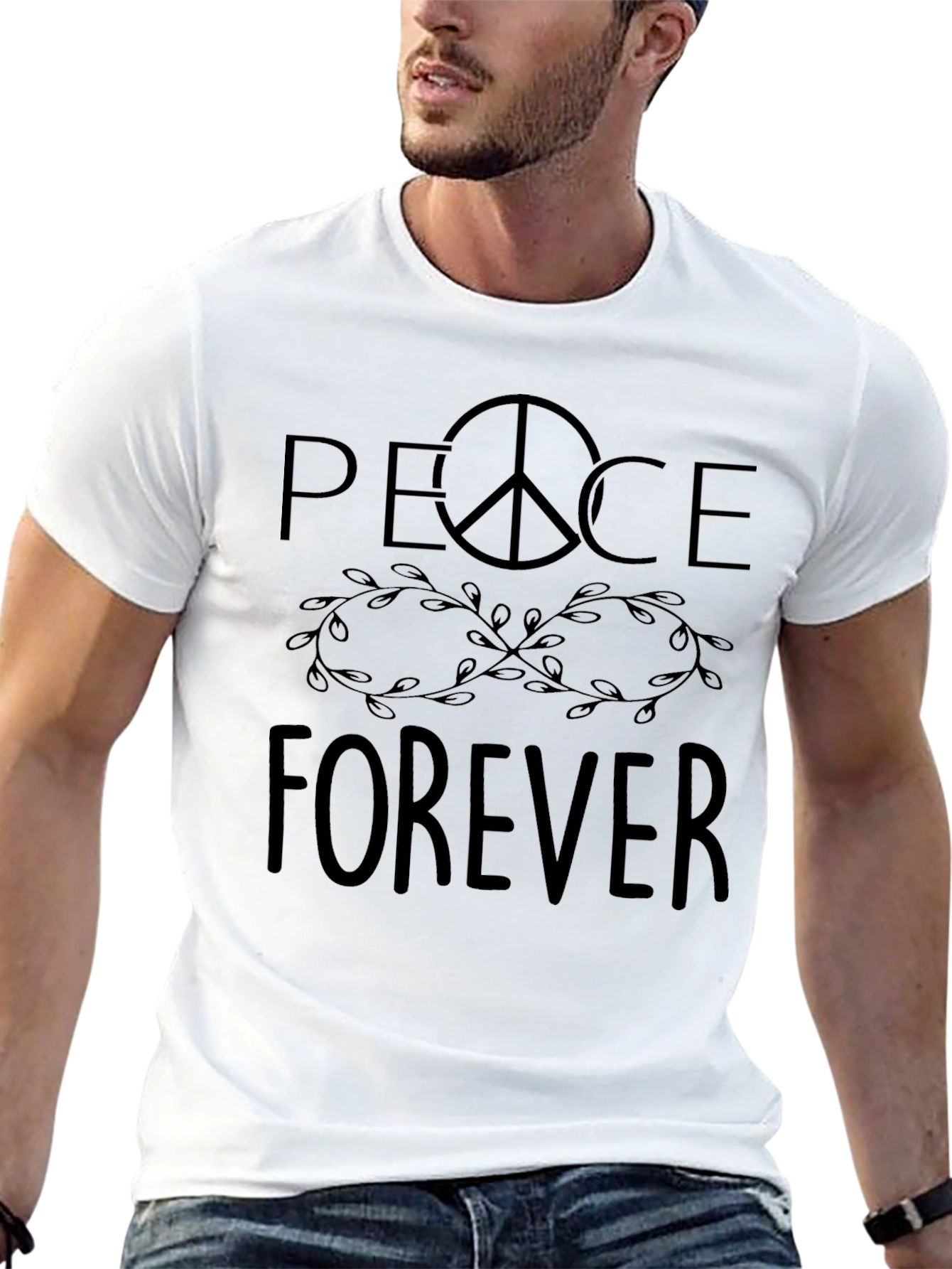 Peace Forever Graphic Tee - Unisex Black T-Shirt