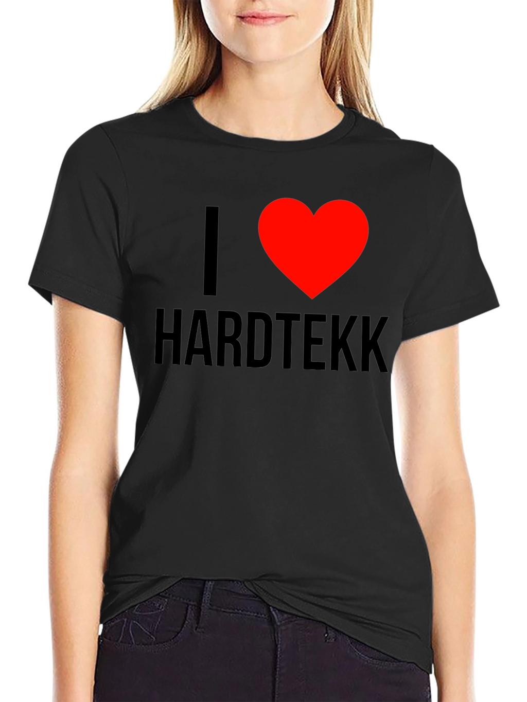 I Heart Hardtekk Black T-Shirt