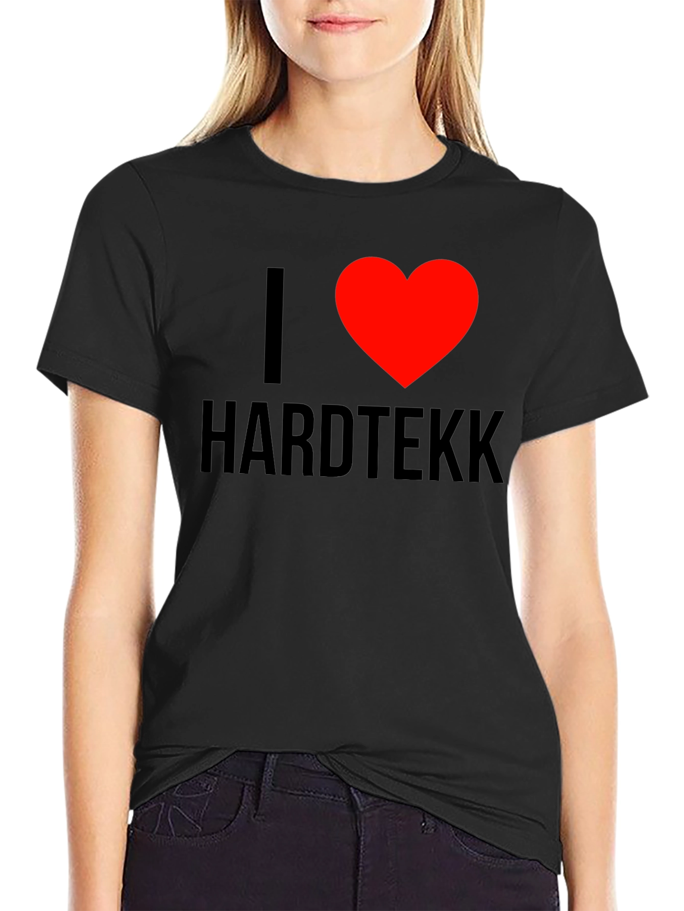 I Heart Hardtekk Black T-Shirt