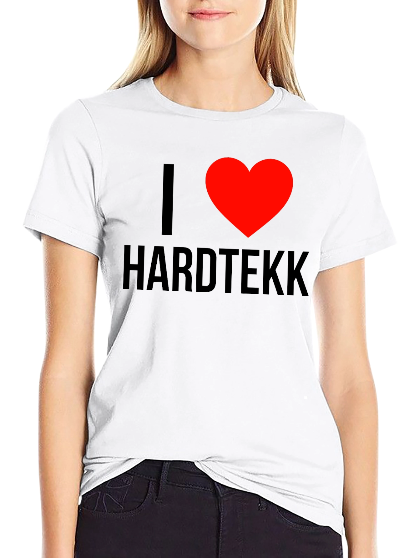 I Heart Hardtekk Black T-Shirt