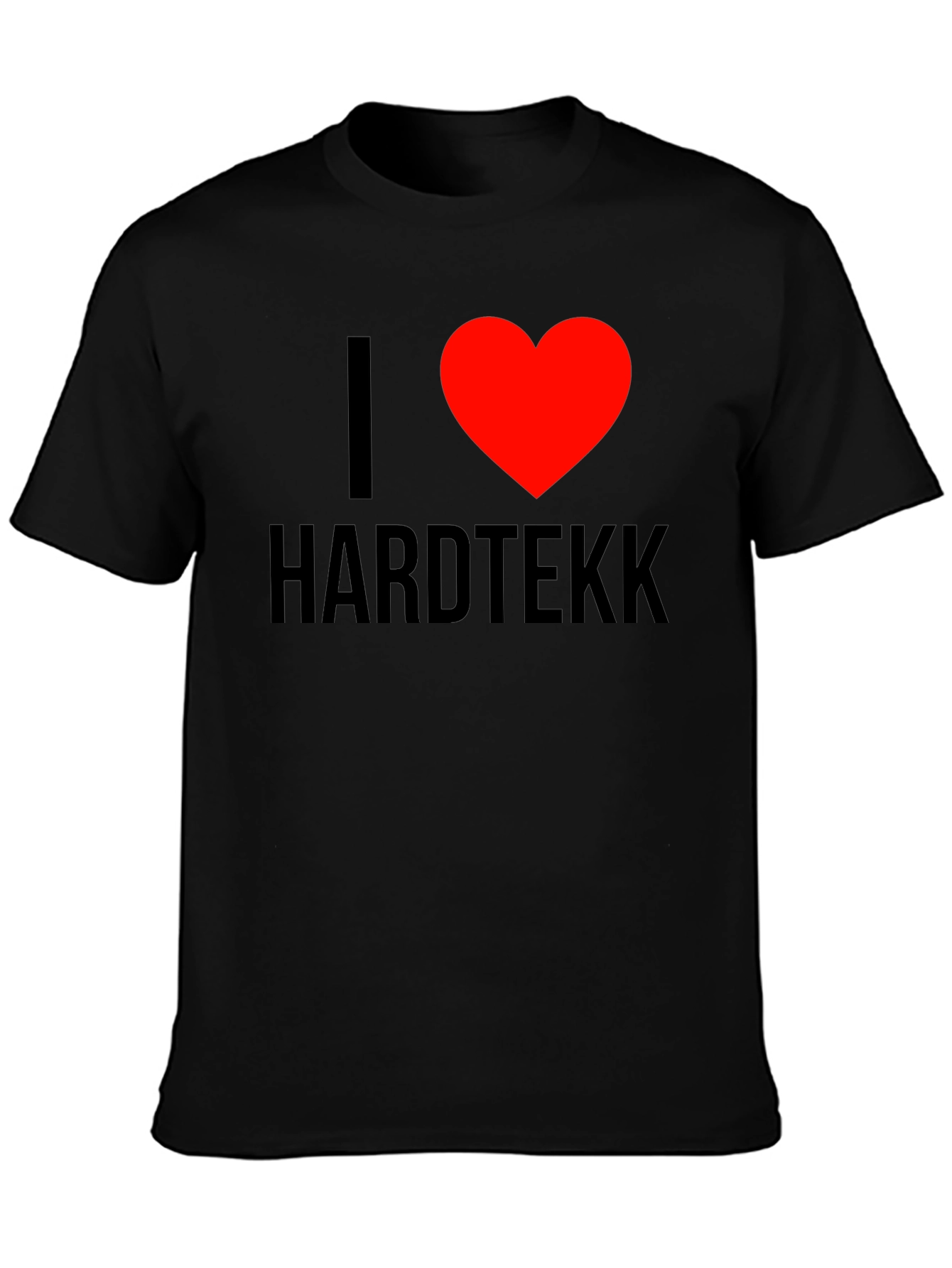 I Heart Hardtekk Black T-Shirt