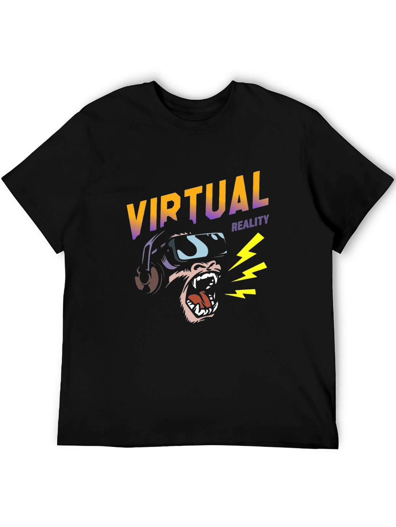 Virtual Reality Gorilla Graphic Tee - Black