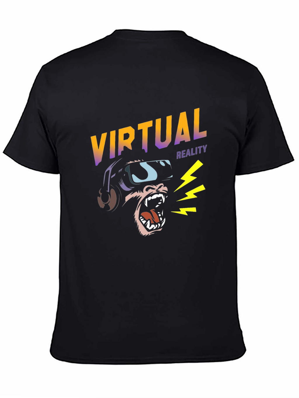 Virtual Reality Gorilla Graphic Tee - Black