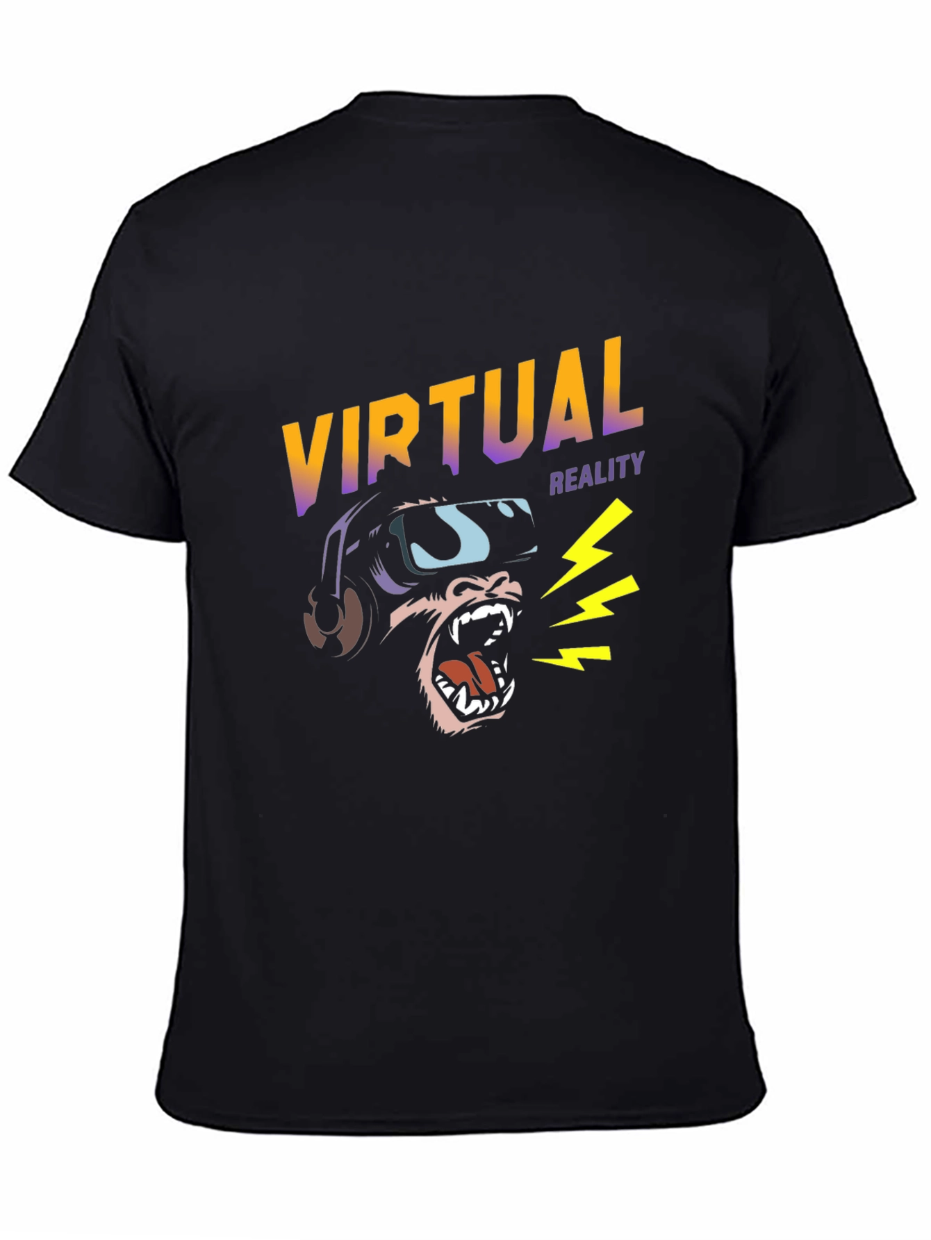 Virtual Reality Gorilla Graphic Tee - Black