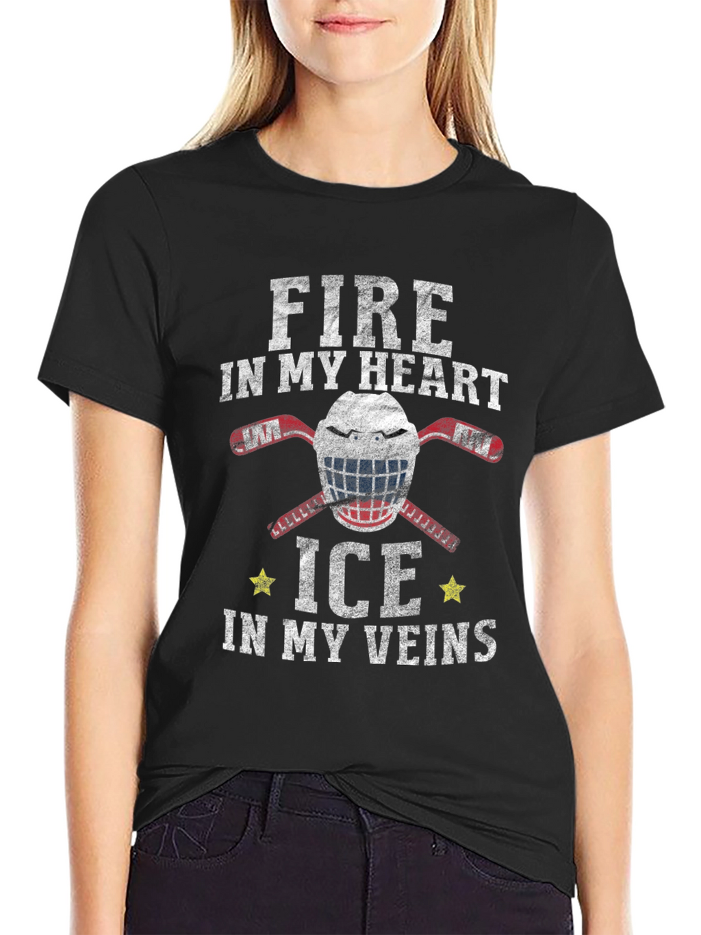 Fire In My Heart Hockey Graphic Tee