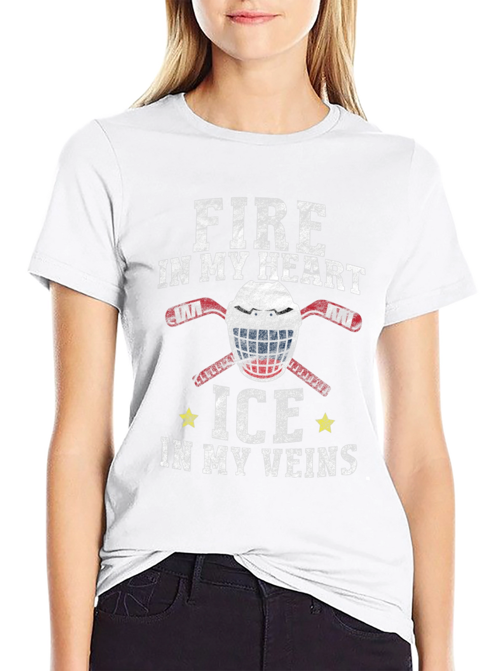 Fire In My Heart Hockey Graphic Tee