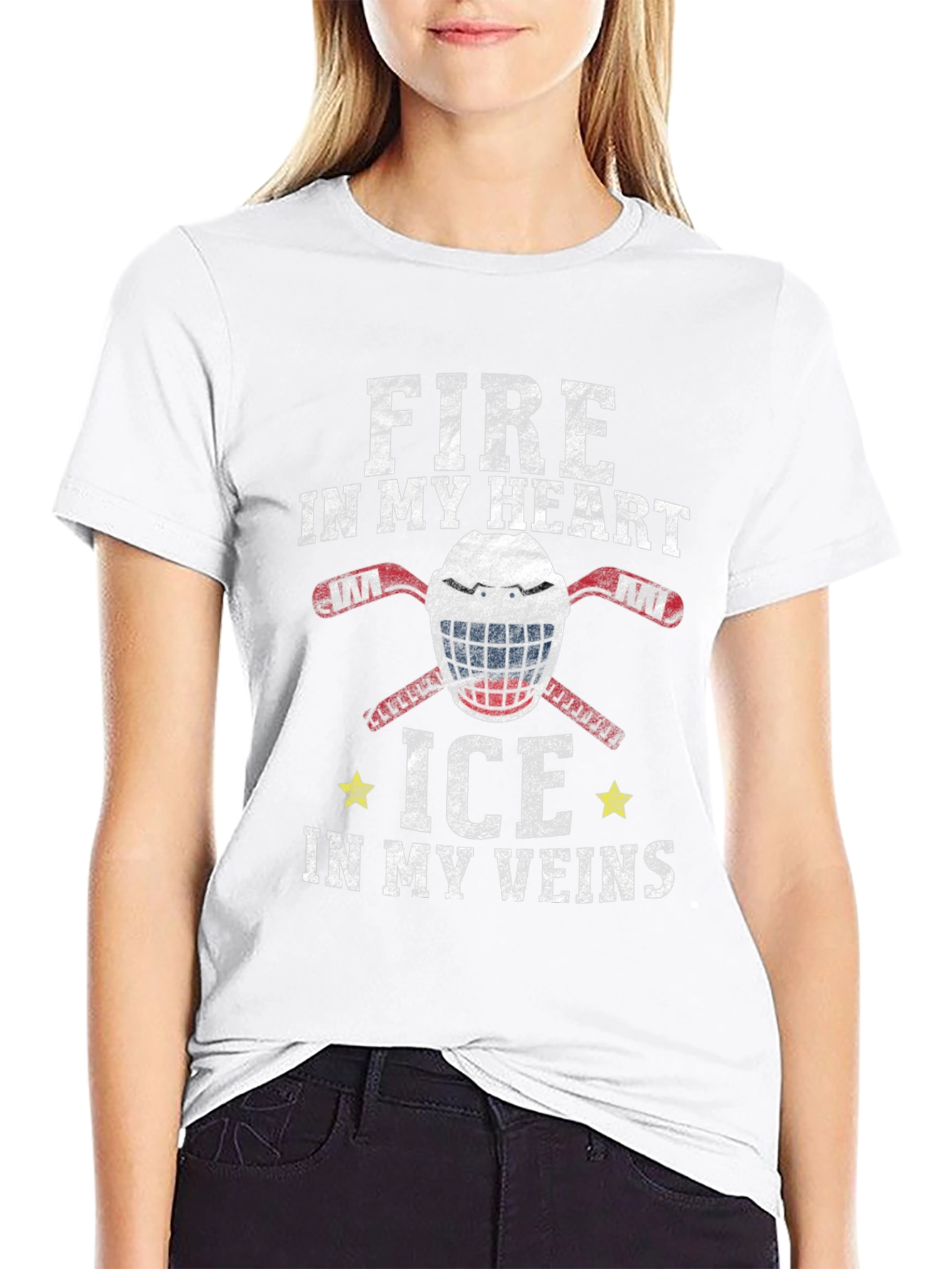 Fire In My Heart Hockey Graphic Tee