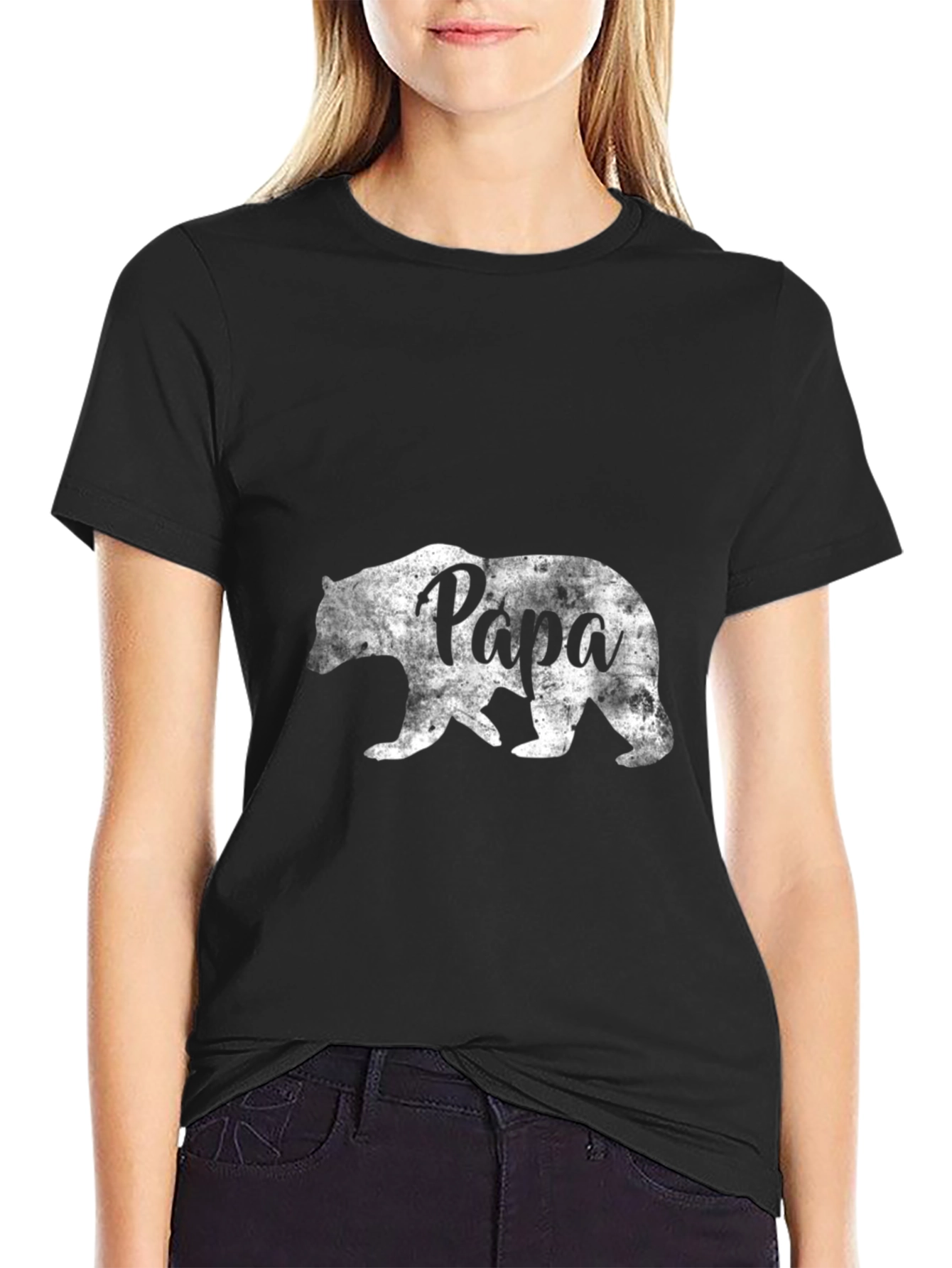 Papa Bear Graphic T-Shirt - Black