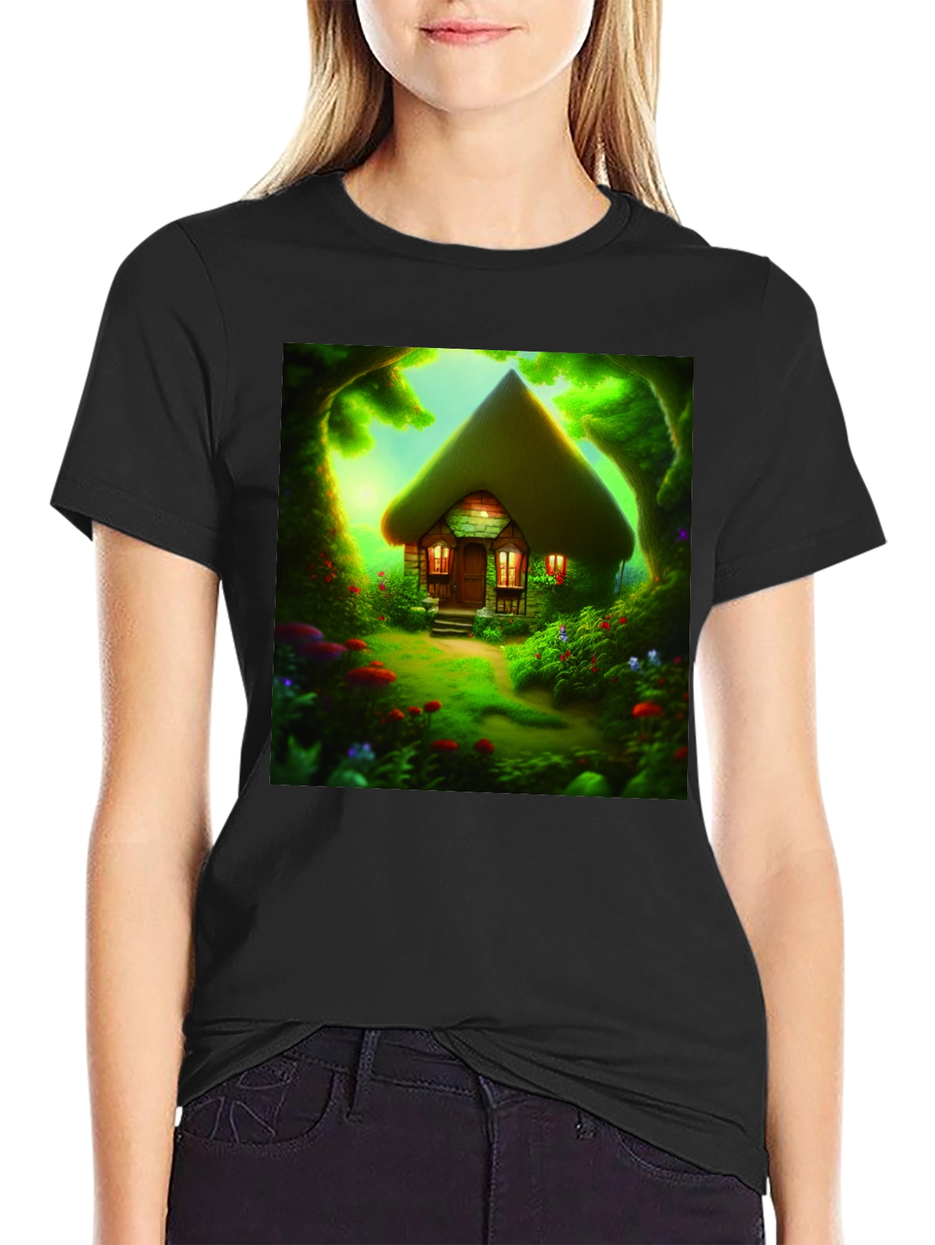 Cottagecore T-Shirt - Whimsical Forest Home Graphic Tee