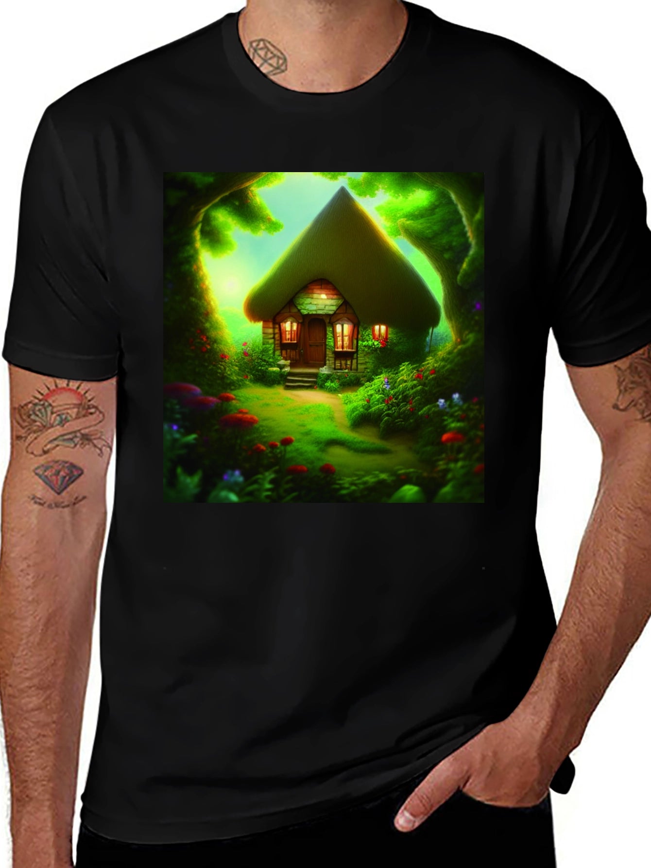Cottagecore T-Shirt - Whimsical Forest Home Graphic Tee
