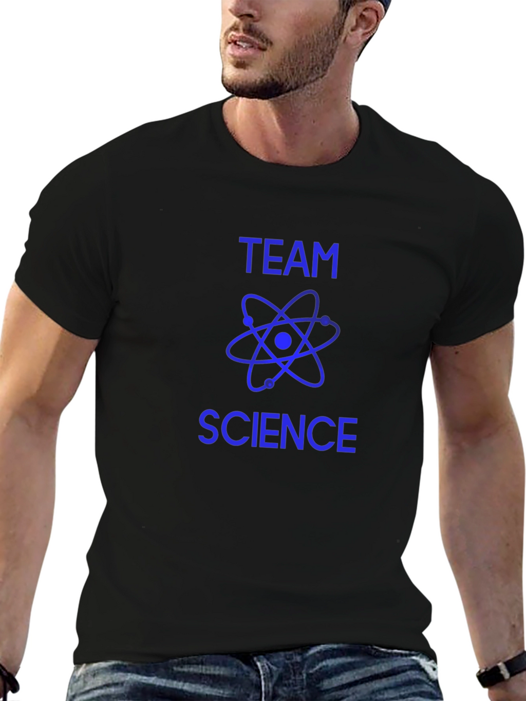 Team Science Graphic T-Shirt - Black Cotton Tee