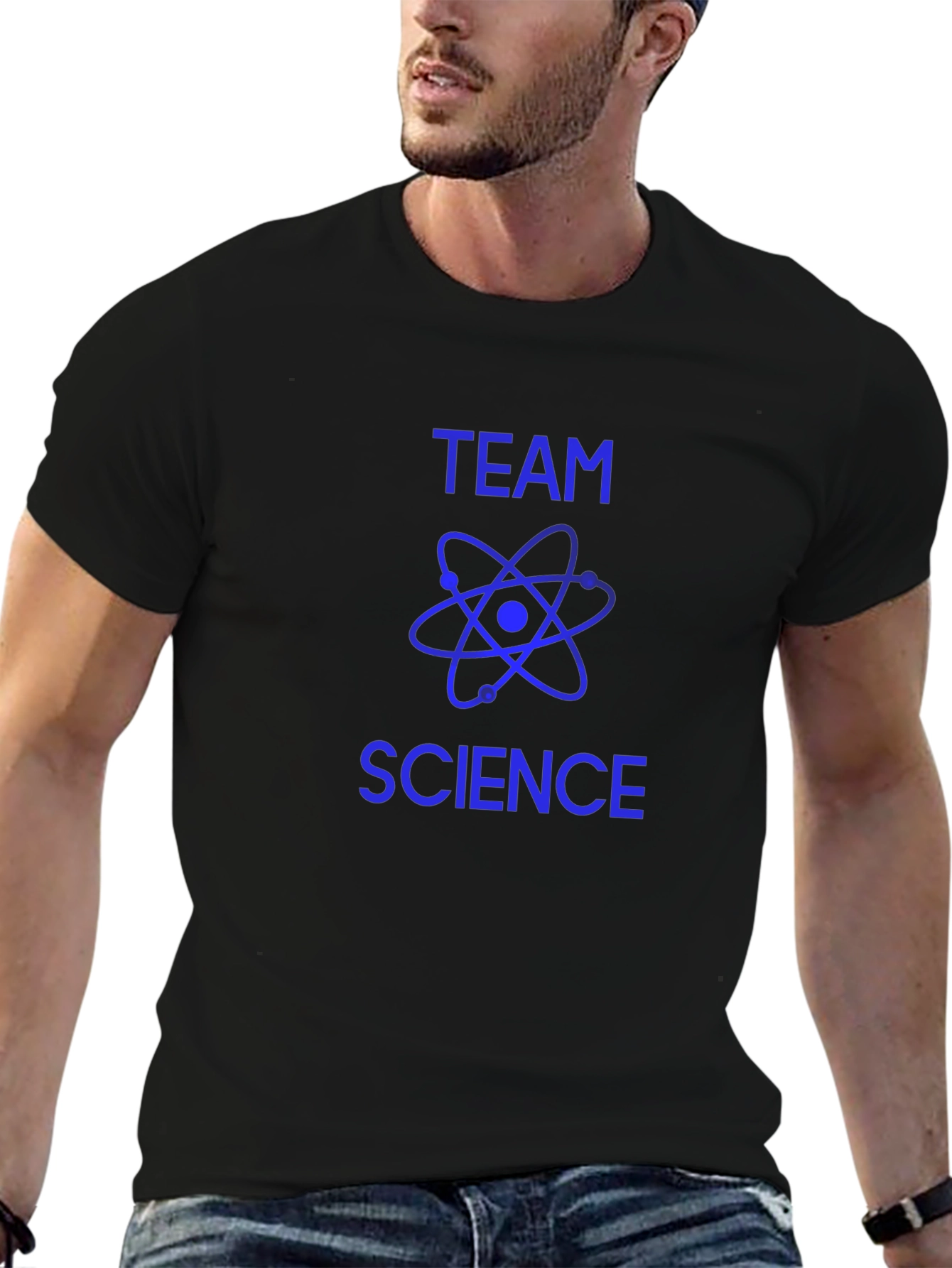 Team Science Graphic T-Shirt - Black Cotton Tee