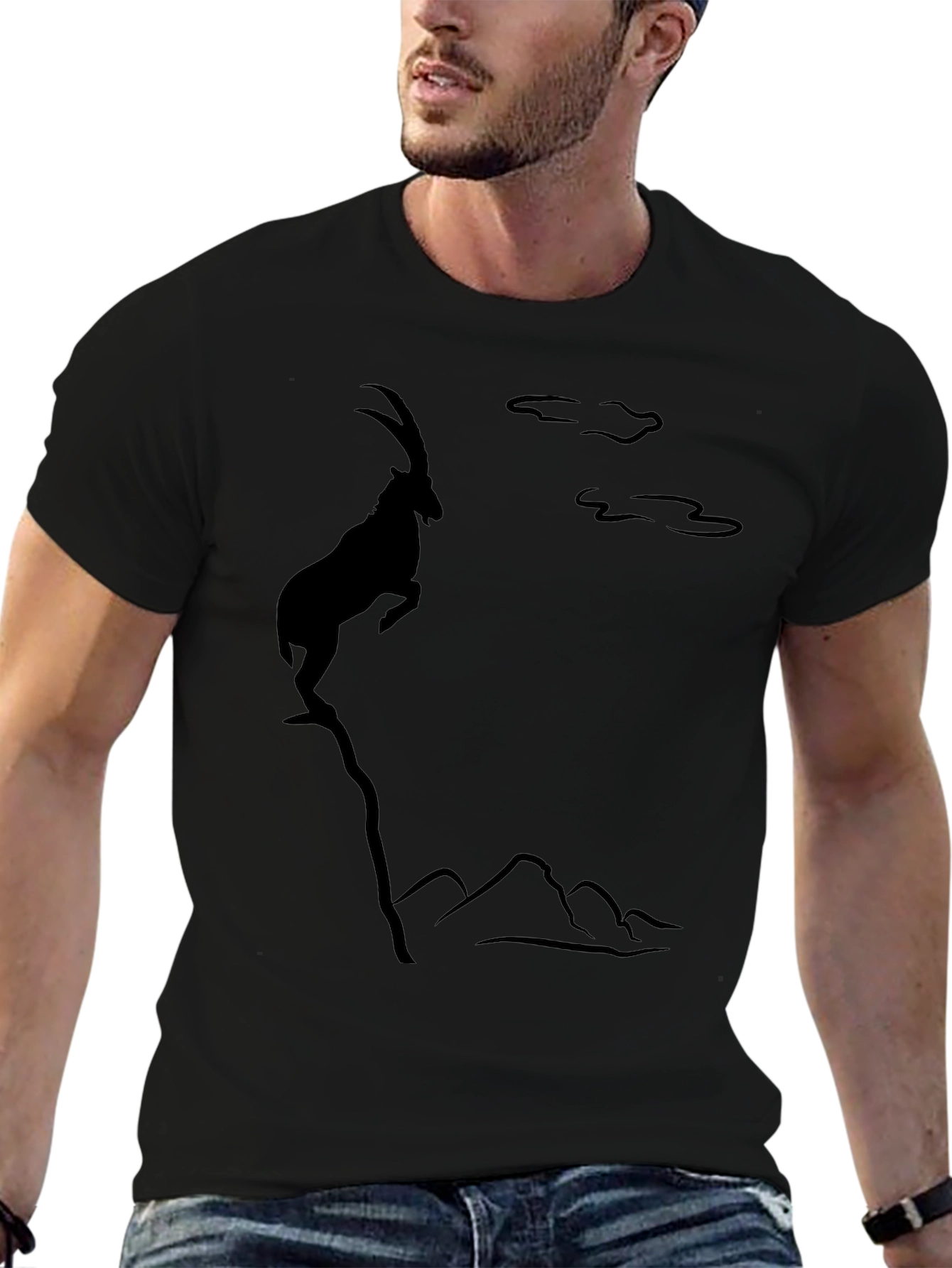 Black Mountain Goat Graphic Tee
