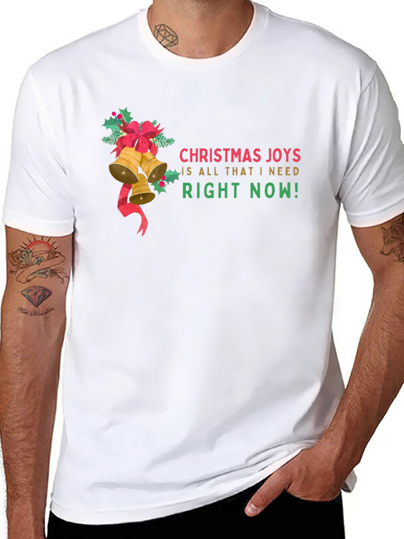 Christmas Joys T-Shirt: Holiday Bells & Festive Cheer