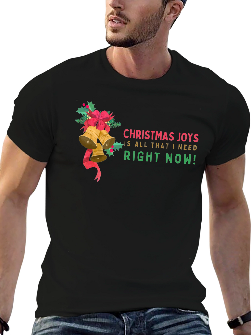 Christmas Joys T-Shirt: Holiday Bells & Festive Cheer
