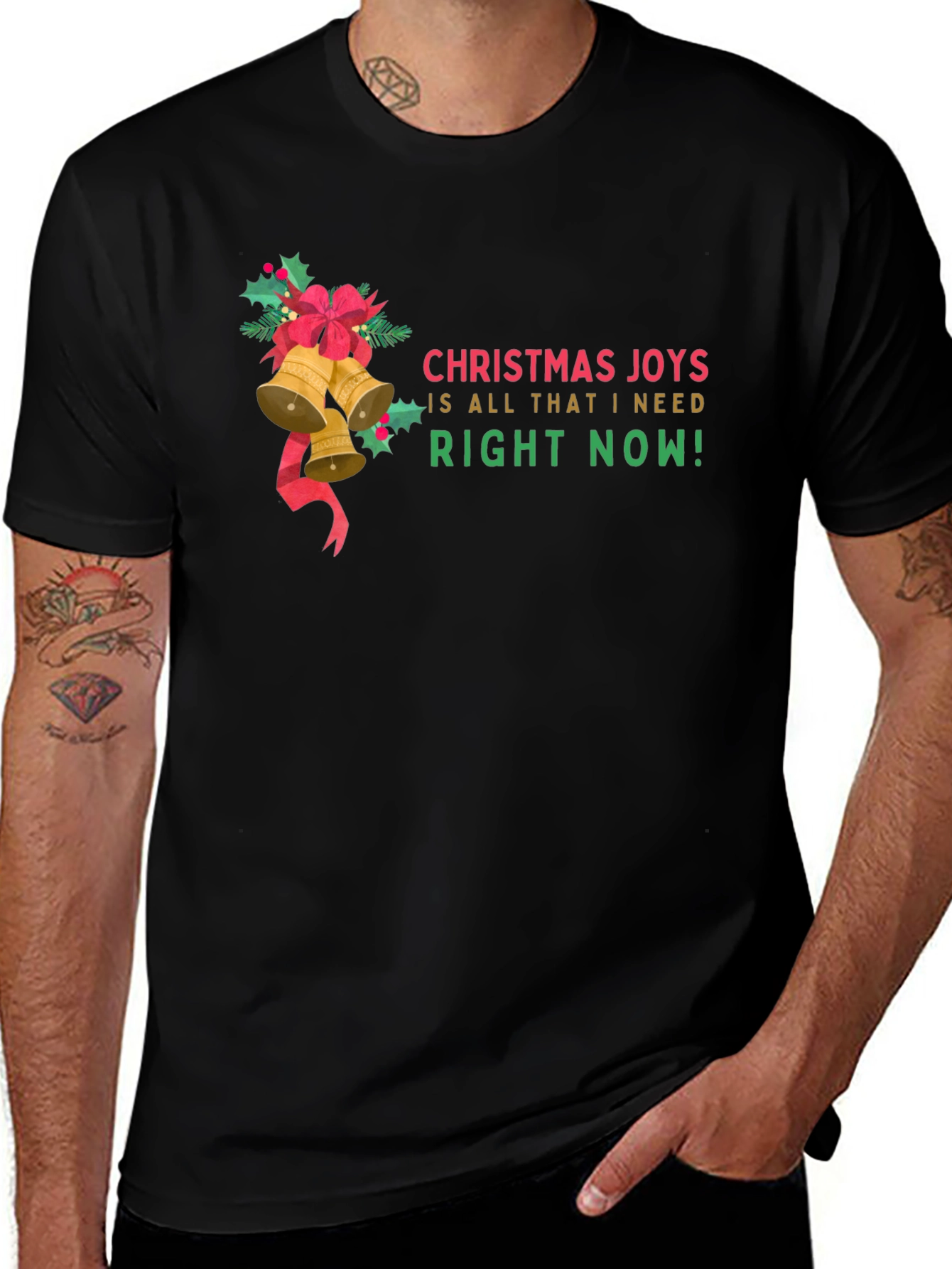 Christmas Joys T-Shirt: Holiday Bells & Festive Cheer