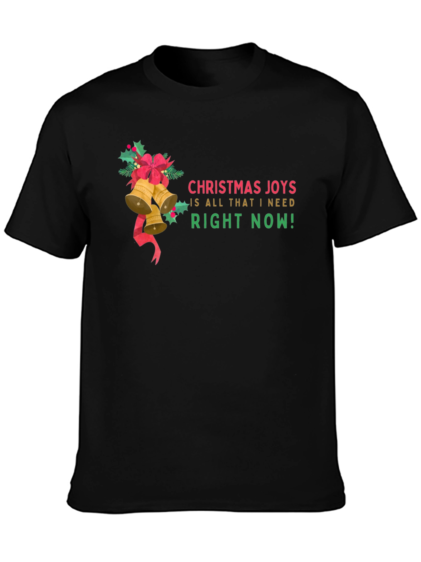 Christmas Joys T-Shirt: Holiday Bells & Festive Cheer
