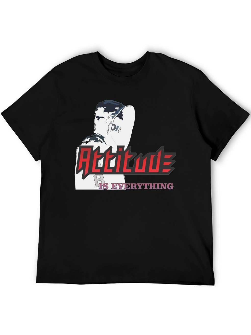 Attitude is Everything Graphic T-Shirt - Stylish Black Tee