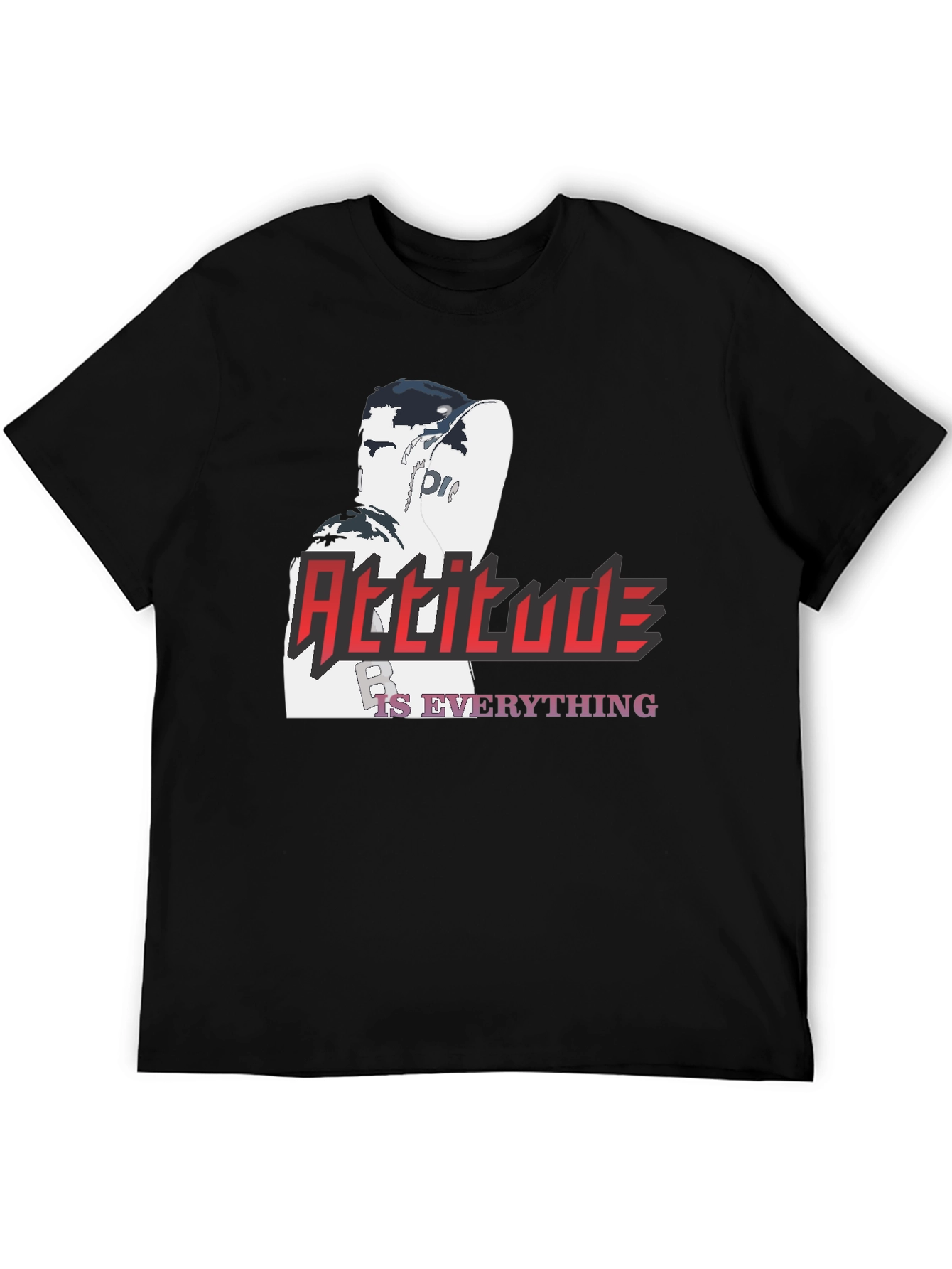 Attitude is Everything Graphic T-Shirt - Stylish Black Tee