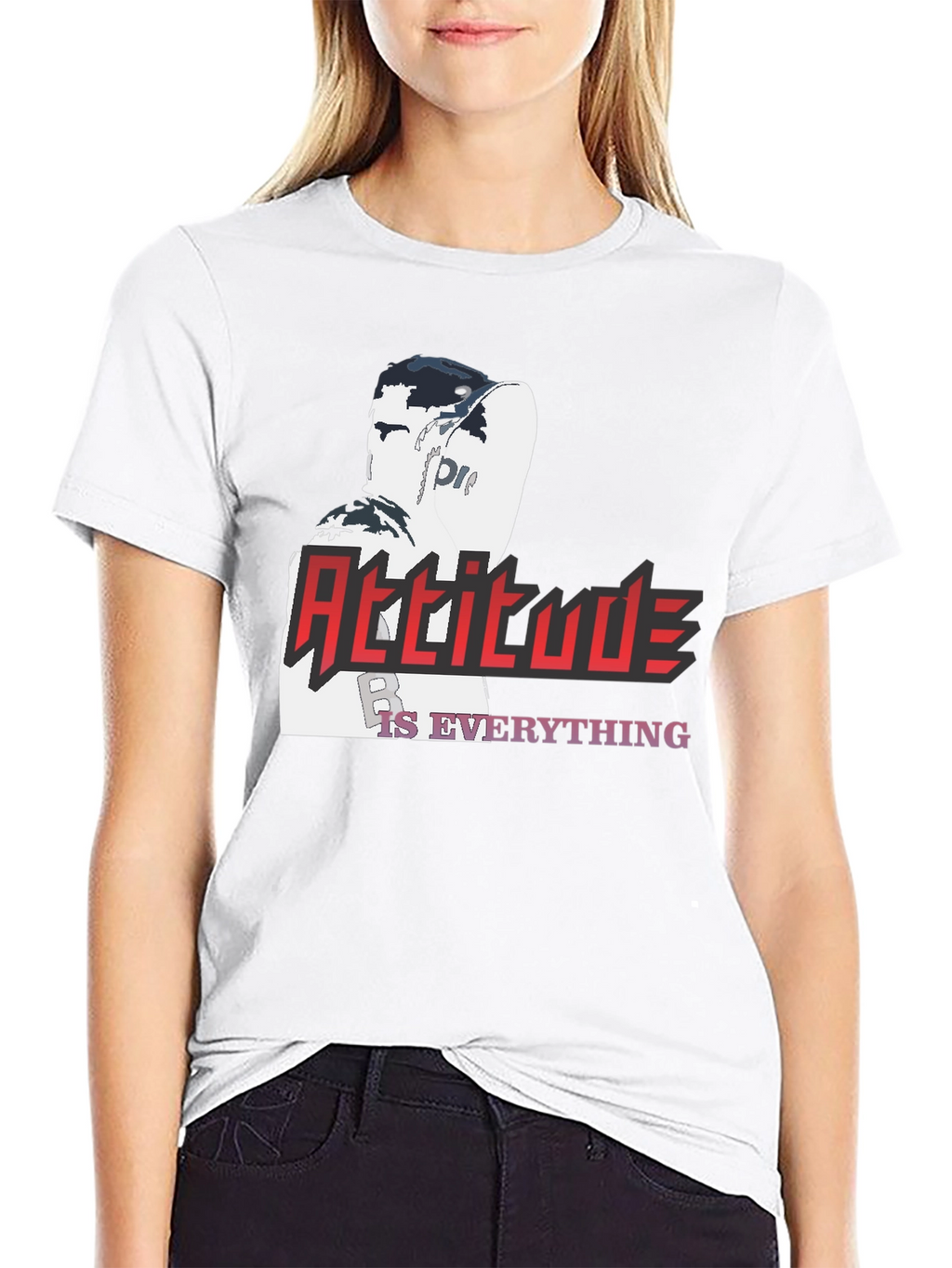 Attitude is Everything Graphic T-Shirt - Stylish Black Tee