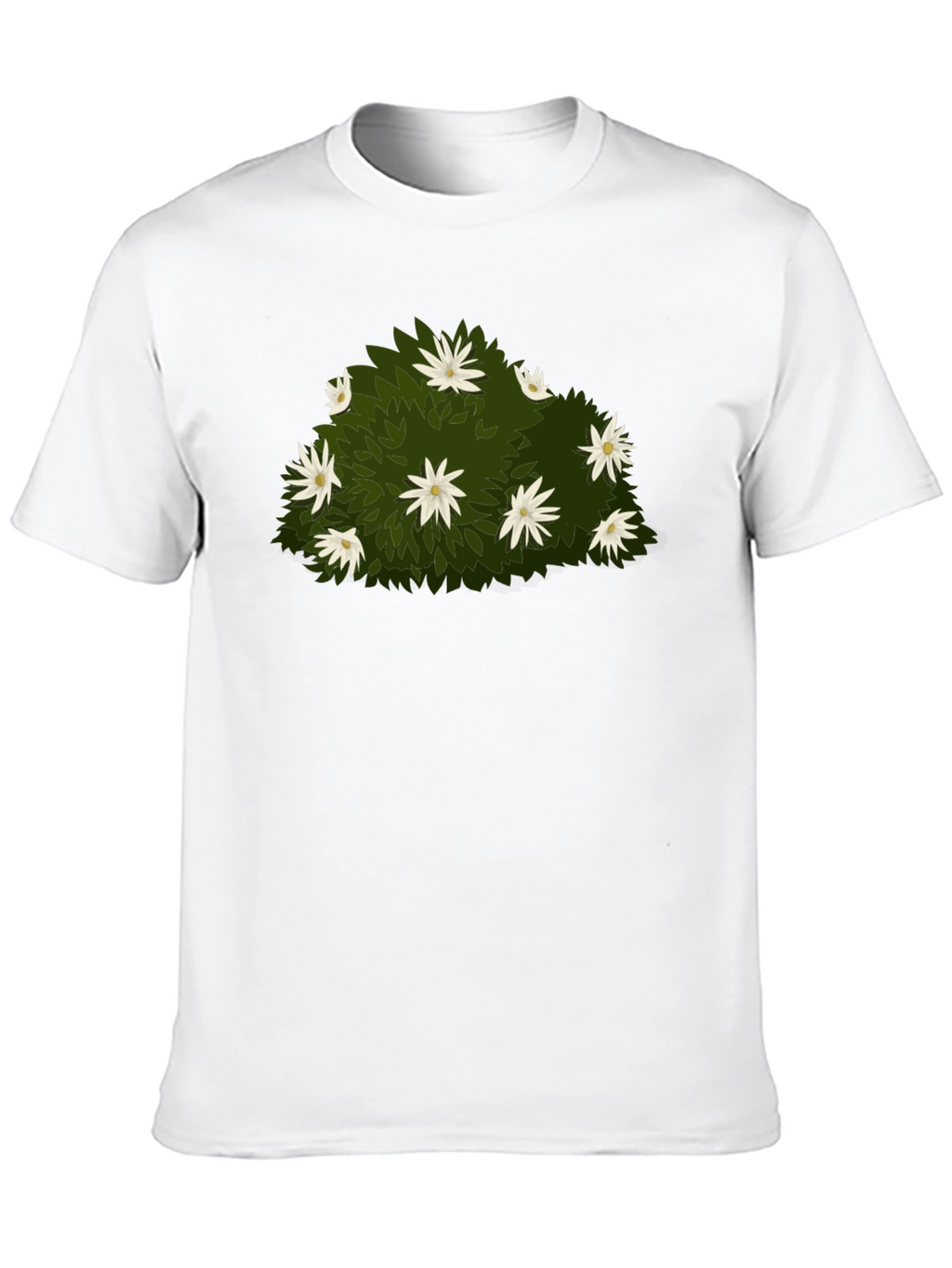 Floral Bush Graphic Tee - Nature Inspired Design