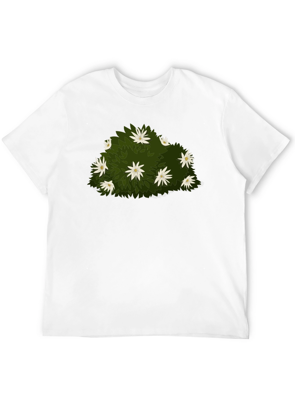 Floral Bush Graphic Tee - Nature Inspired Design