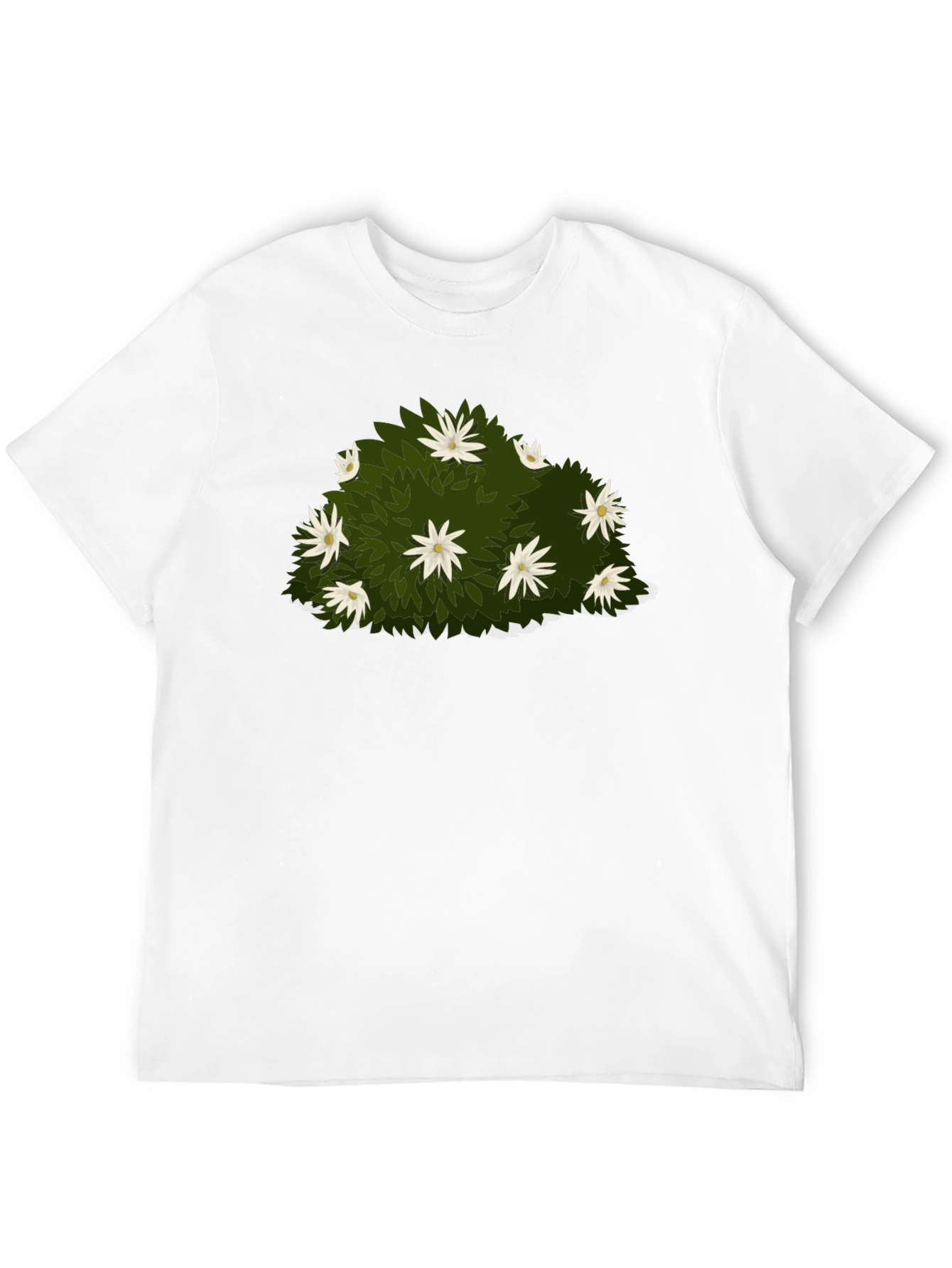 Floral Bush Graphic Tee - Nature Inspired Design